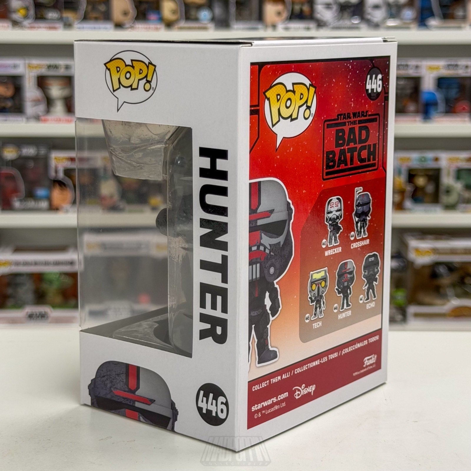 Funko Pop Star Wars Bad Batch Hunter 446 Clone Commando Trooper Toy Vinyl Figure