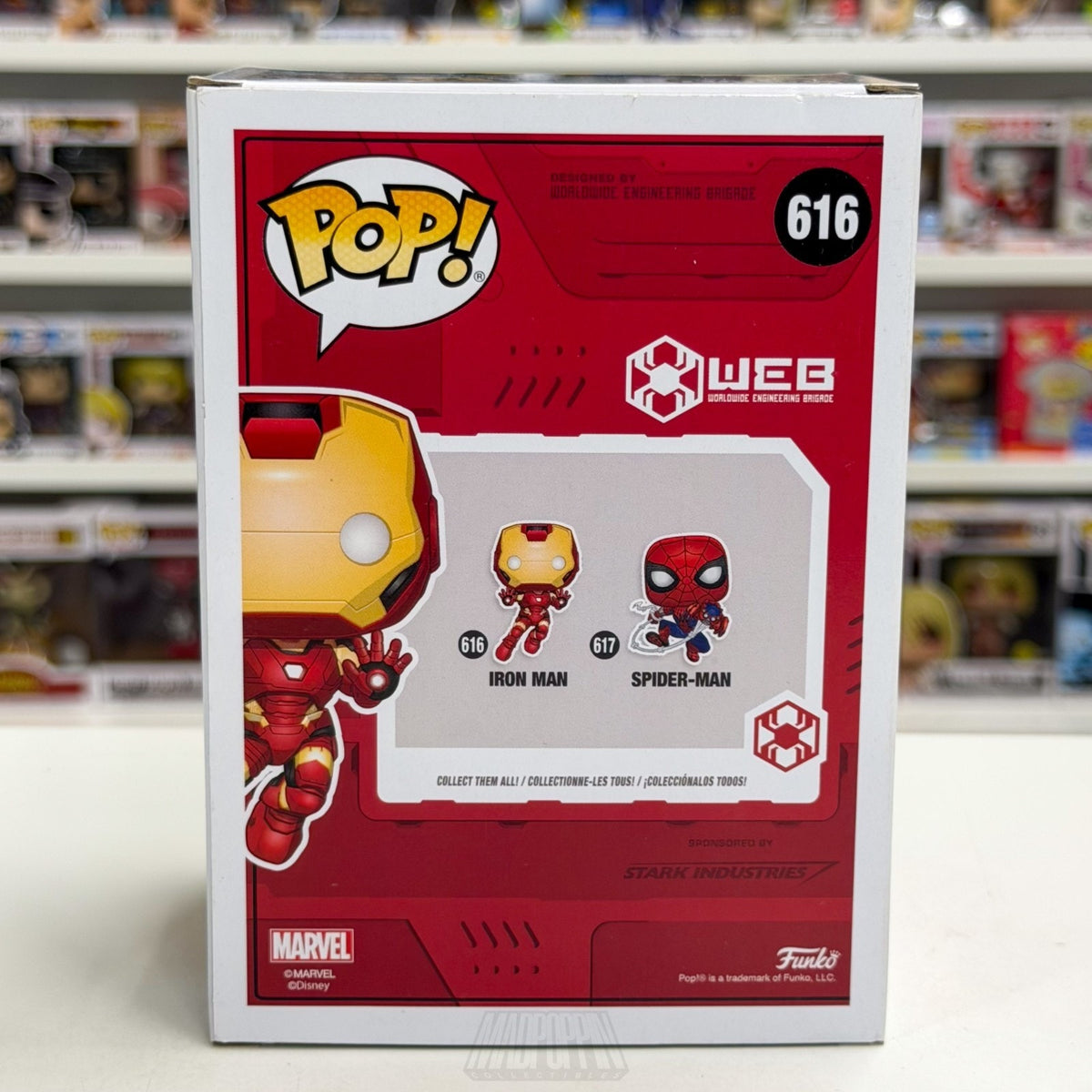 Funko Pop Marvel WEB Iron Man Disney Park Exclusive 616 Superhero Vinyl Figure