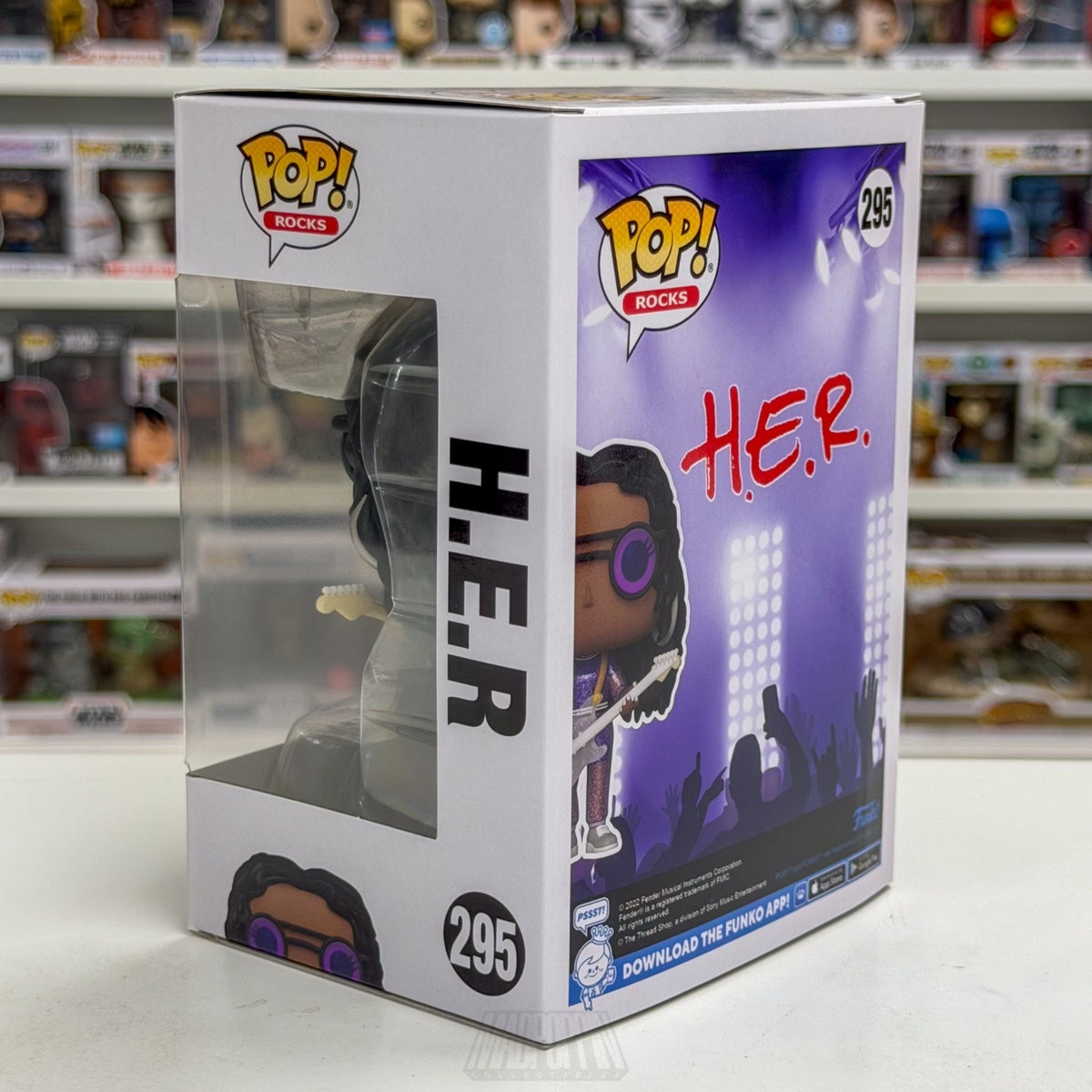 Funko Pop Rocks H.E.R w/Guitar 295 R&B Soul Singer-Songwriter Toy Vinyl Figure