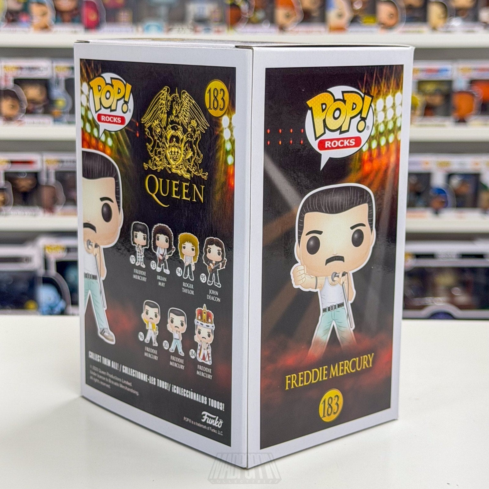 Funko Pop Rocks Queen Freddie Mercury Live Aid 183 British London Vinyl Figure