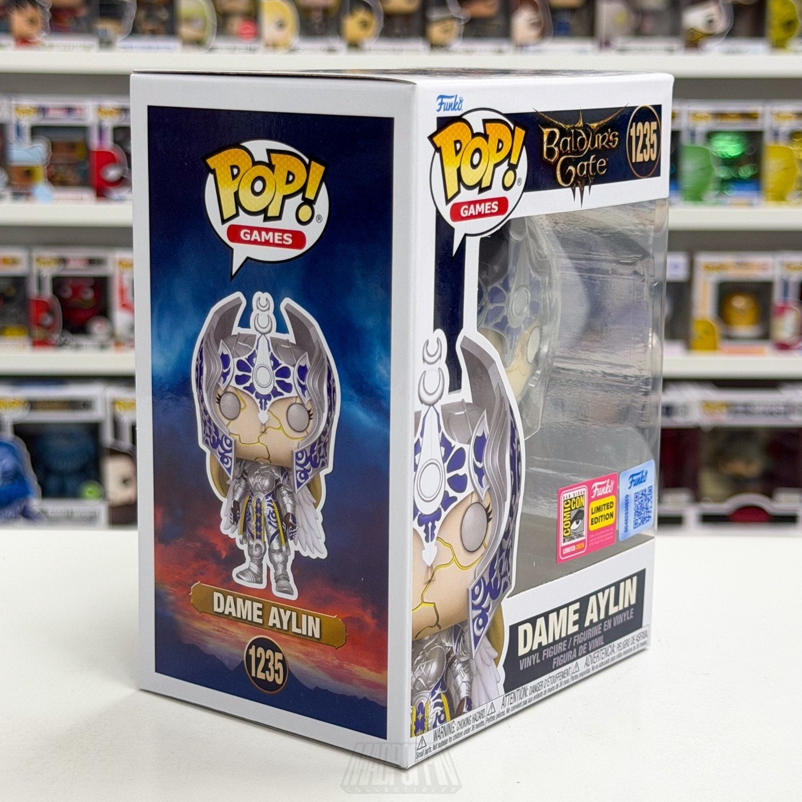 Funko Pop Games Baldur’s Gate Dame Aylin 1235 SDCC 2026 Toy OFFICIAL CON STICKER