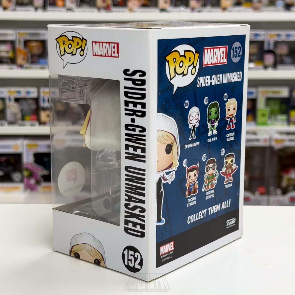 Funko Pop Marvel Spider-Gwen Unmasked Walgreens 152 Spider-Woman Vinyl Figure