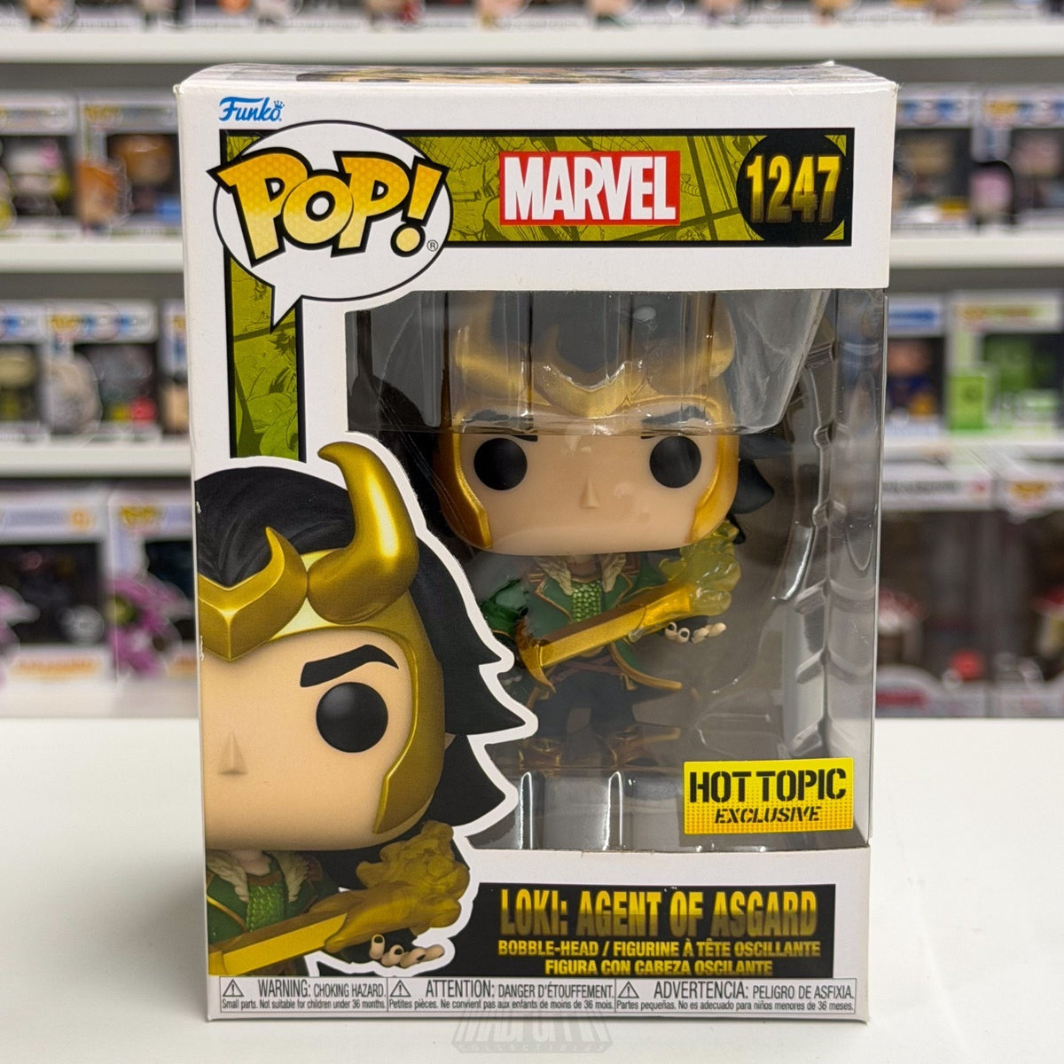 Funko Pop Marvel Loki Agent of Asgard Hot Topic 1247 Comic Book Toy Vinyl Figure