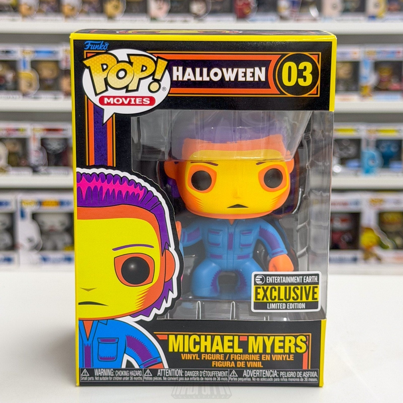 Funko Pop Movies Halloween Michael Myers Blacklight Entertainment Earth 03 Toy