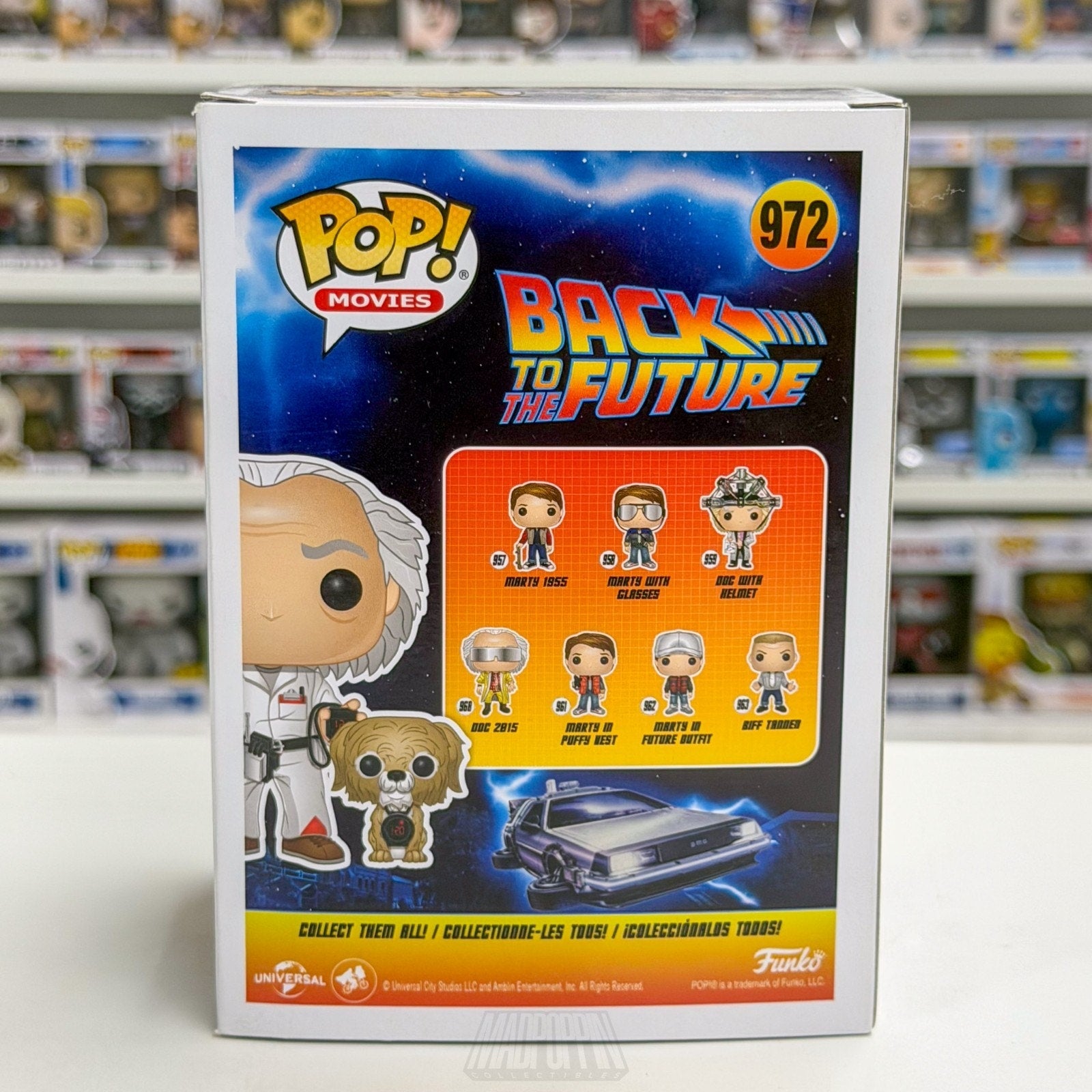 Funko Pop Movies Back to the Future Doc Brown Einstein Walmart 972 Vinyl Figure