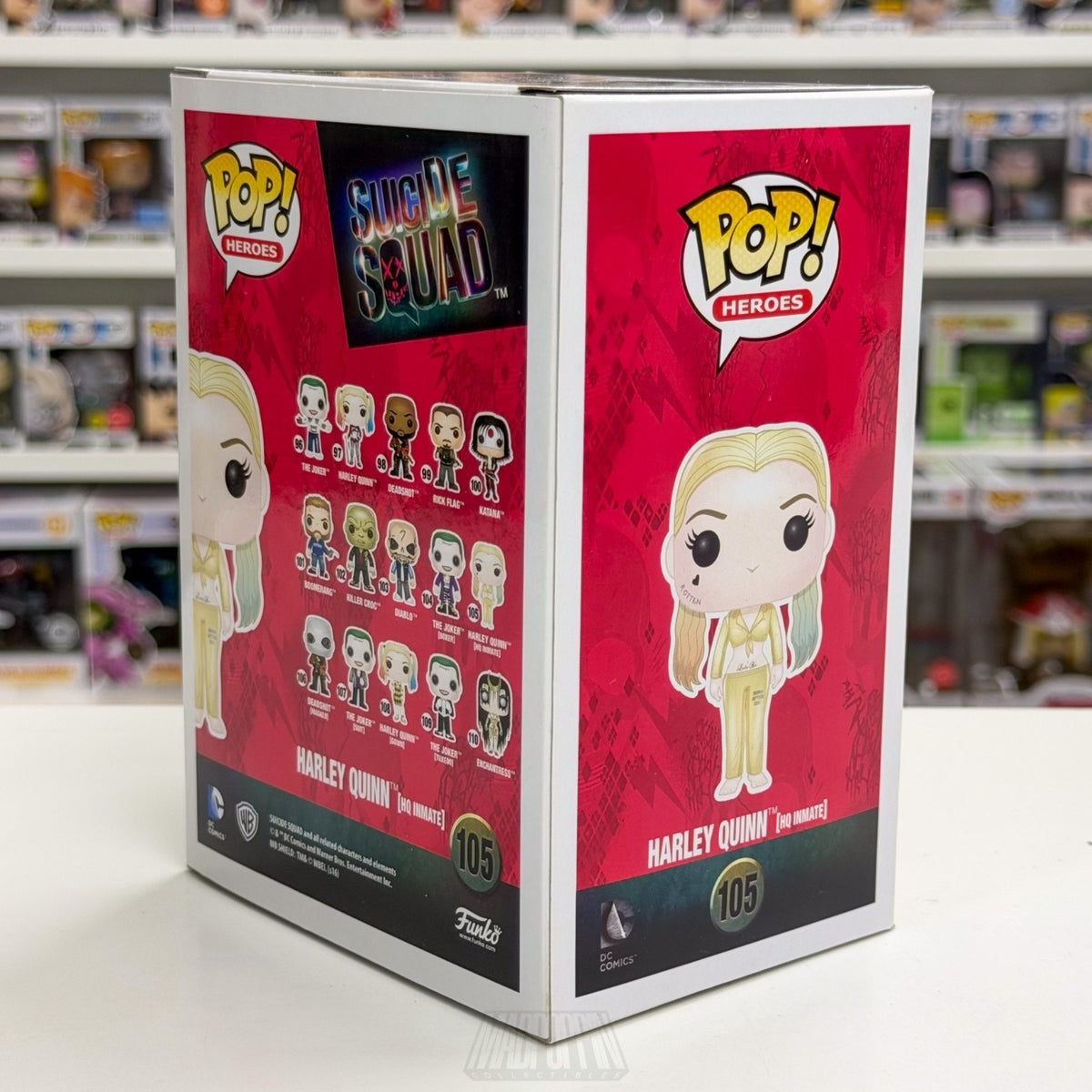 Funko Pop DC Heroes Suicide Squad Harley Quinn Inmate GameStop 105 Vinyl Figure