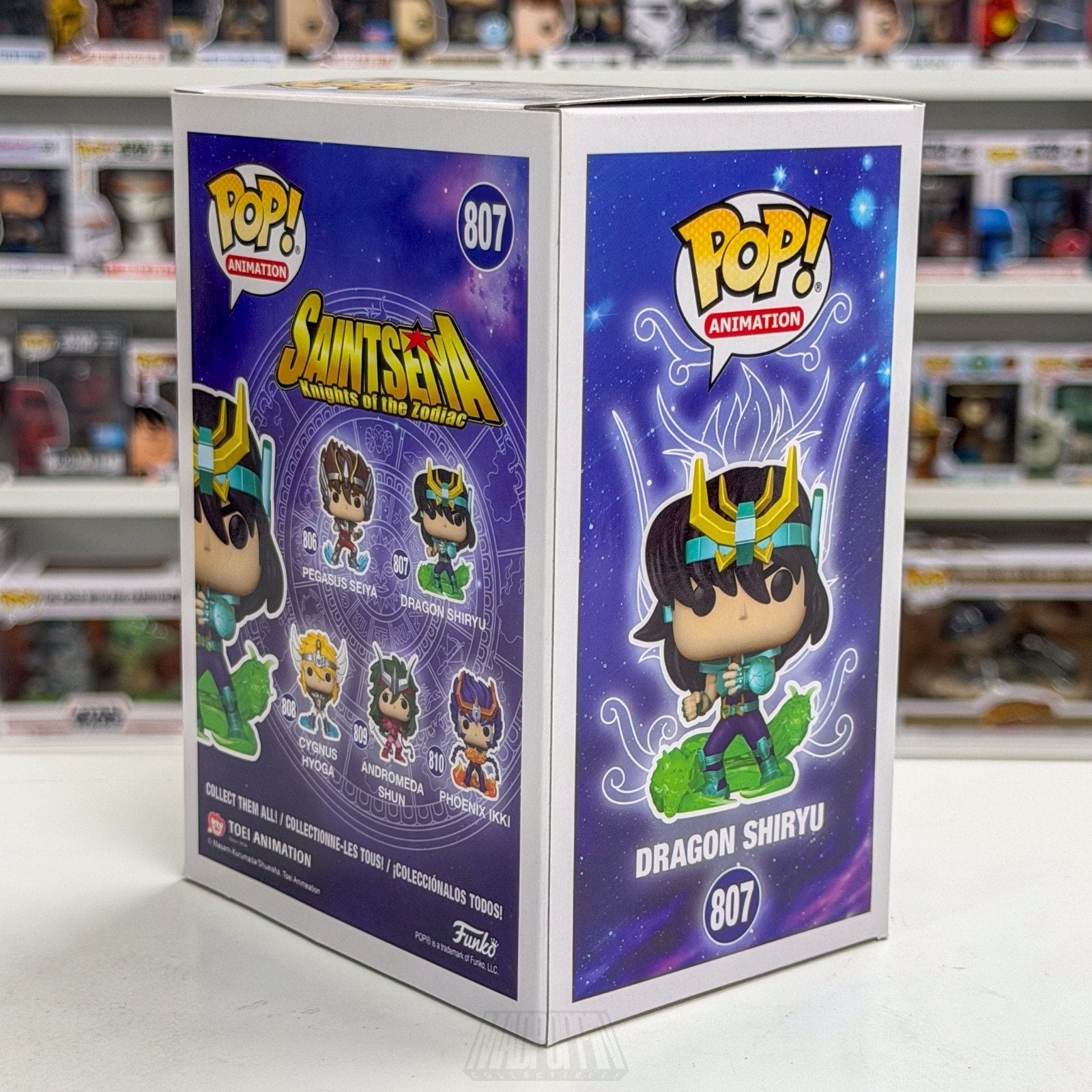 Funko Pop Anime Saint Seiya Dragon Shiryu 807 Japanese Manga Toy Vinyl Figure