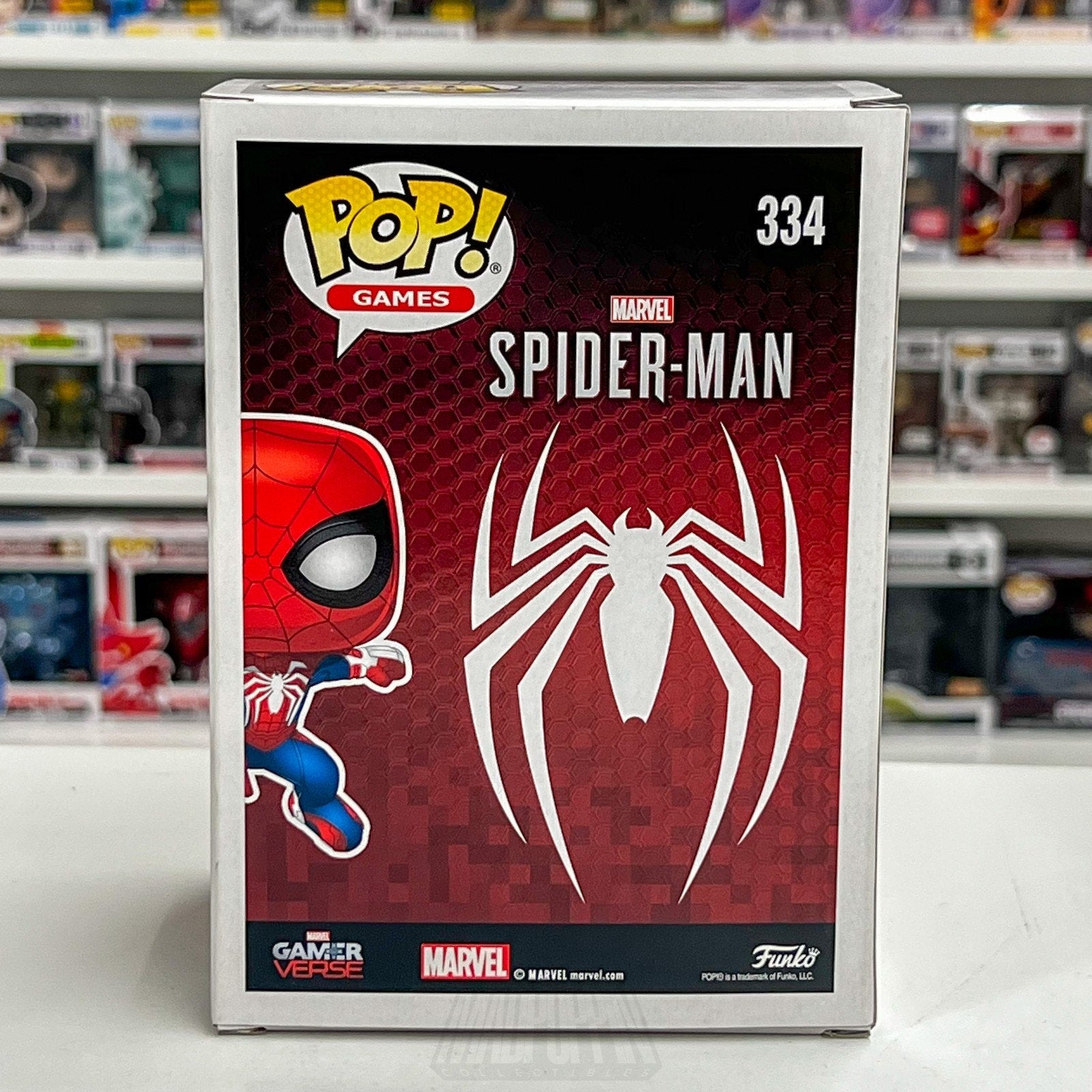Funko Pop Marvel Gamerverse Spider-Man GameStop 334 Peter Parker Vinyl Figure