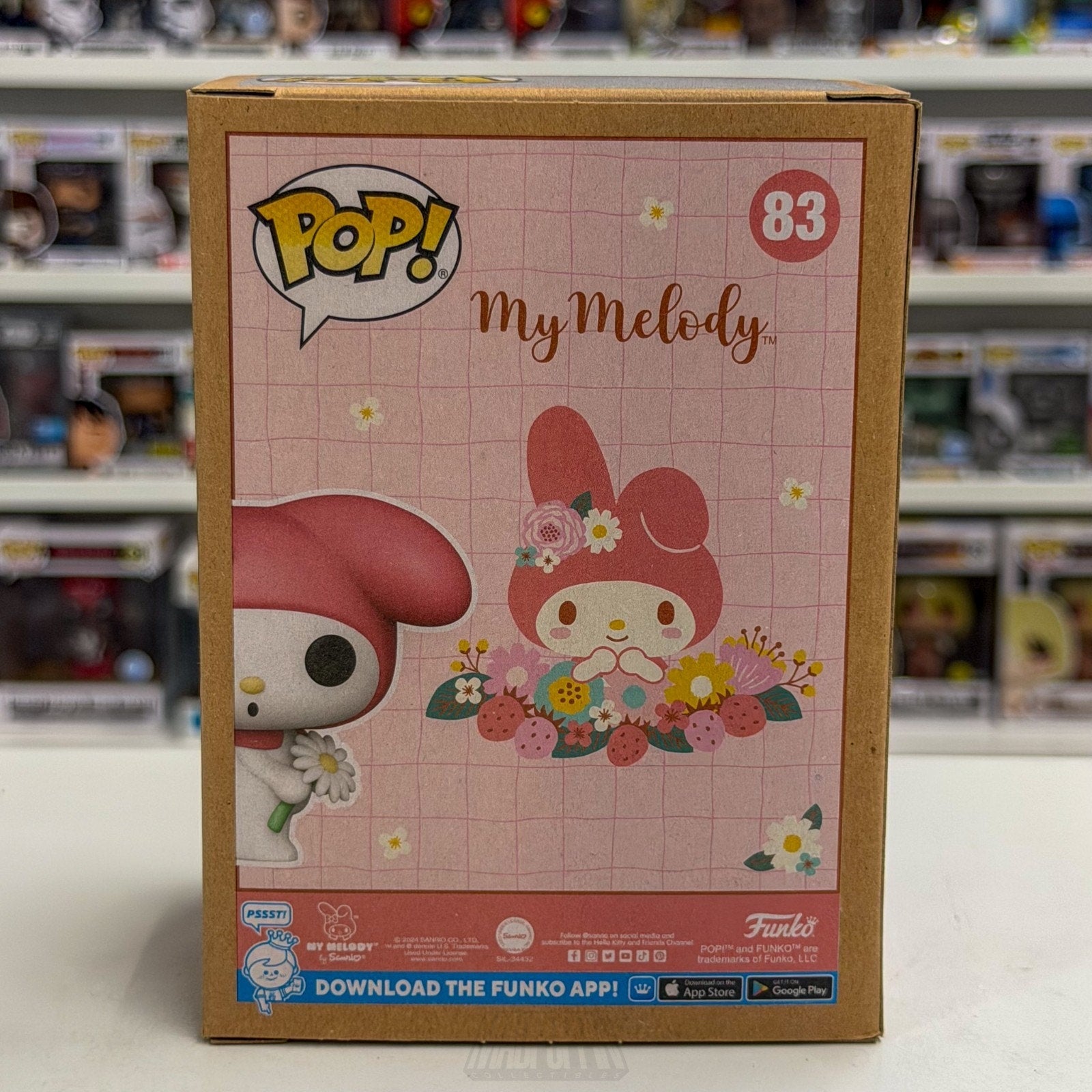 Funko Pop Sanrio My Melody Earth Day BoxLunch 83 Kawaii Cute Rabbit Vinyl Figure