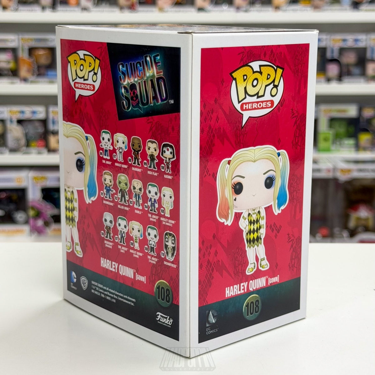Funko Pop DC Heroes Suicide Squad Harley Quinn Gown Hot Topic 108 Vinyl Figure