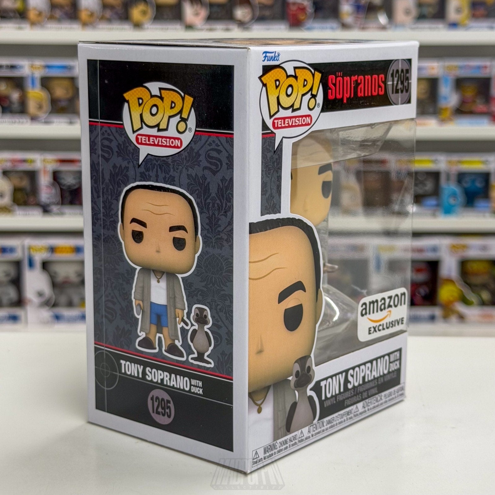 Funko Pop TV HBO Tony Soprano w/Duck Amazon 1295 Italian Mafia Toy Vinyl Figure