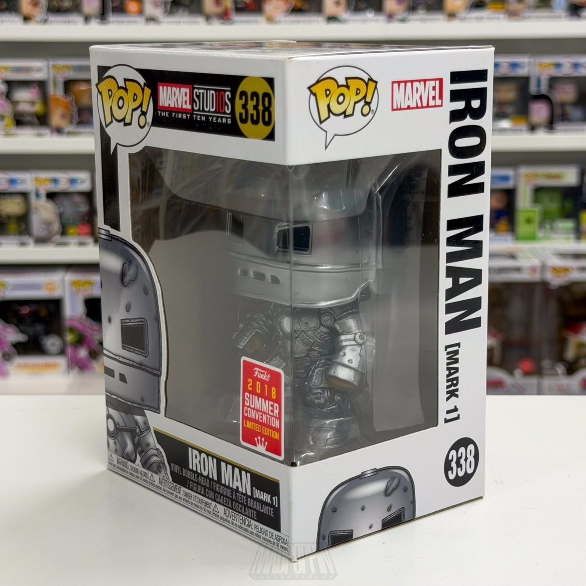 Funko Pop Marvel Studios First Ten Years Iron Man Mark 1 SDCC 338 Vinyl Figure