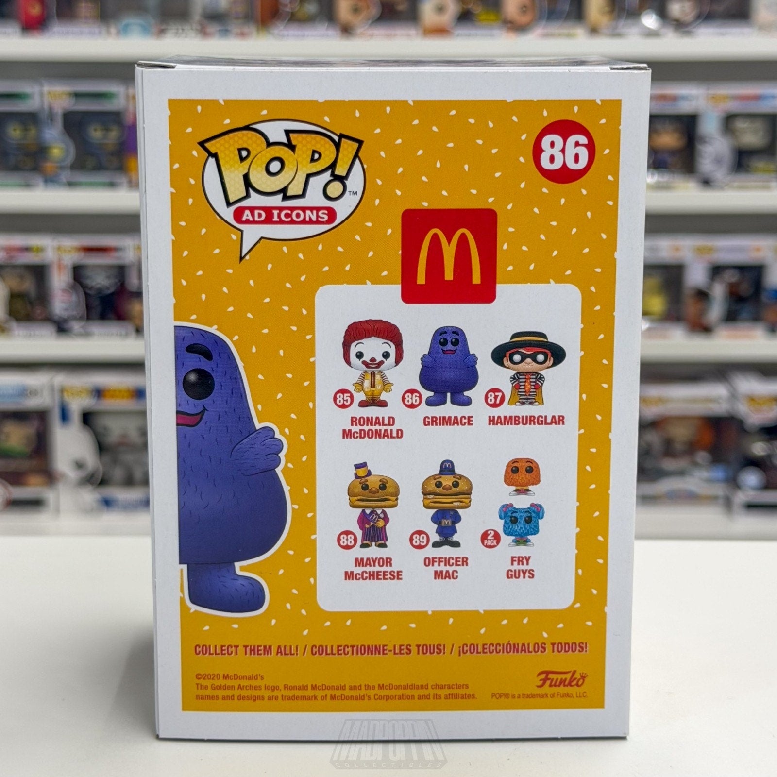 Funko Pop Ad Icons McDonalds Grimace 86 Burger Fast Food Restaurant Vinyl Figure