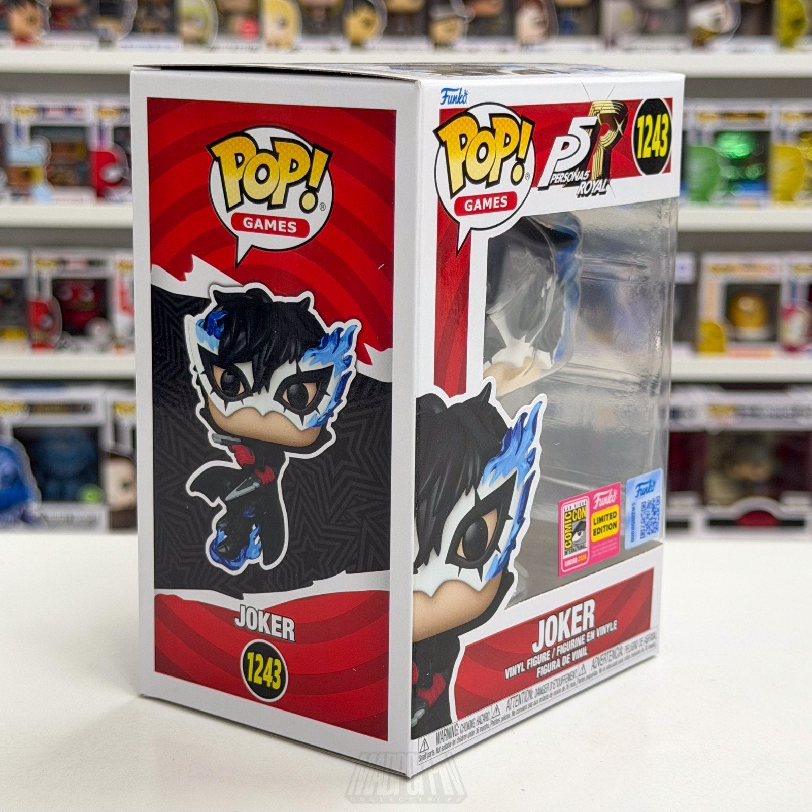 Funko Pop Games Persona 5 Royal Joker 1243 SDCC 2026 Vinyl Figure CON STICKER