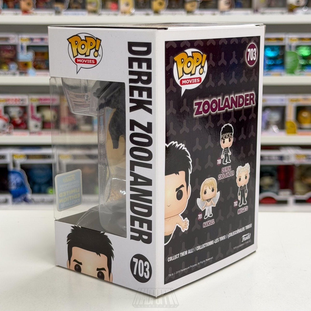Funko Pop Movies Derek Zoolander SDCC Summer Con 703 Fashion Comedy Vinyl Figure