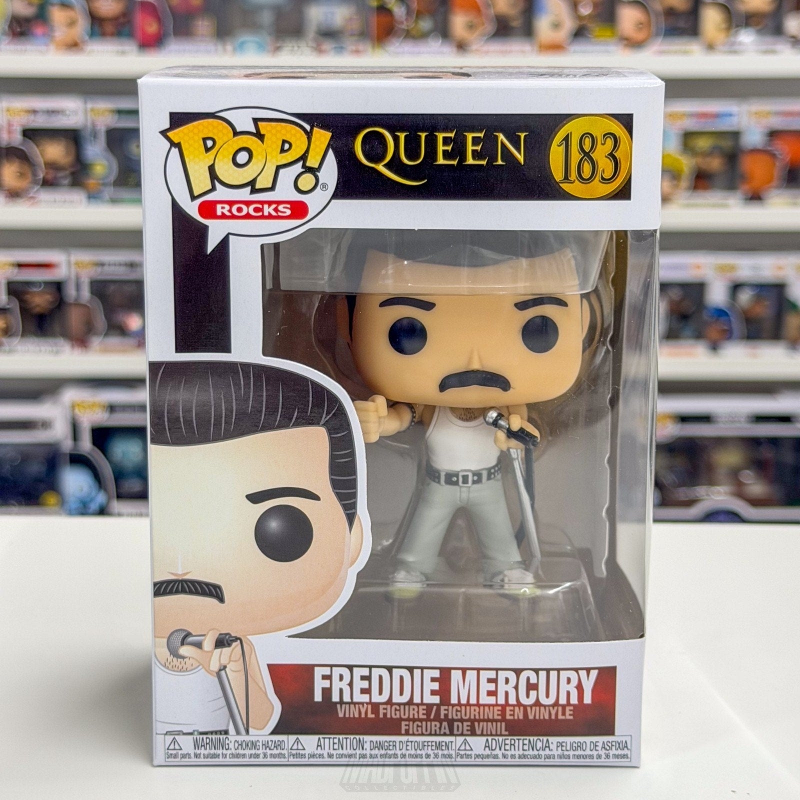 Funko Pop Rocks Queen Freddie Mercury Live Aid 183 British London Vinyl Figure