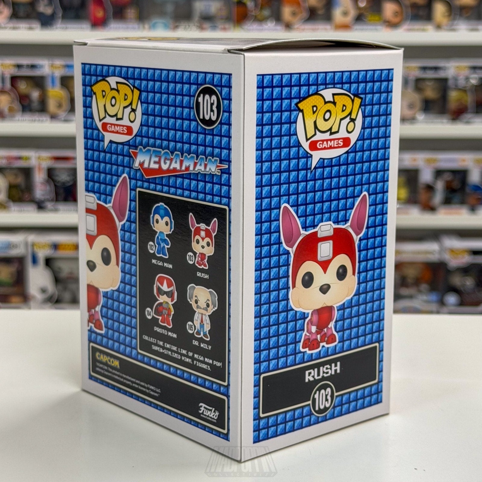 Funko Pop Video Games Mega Man Rush 103 Robotic Dog Vaulted Rare Vinyl Figure