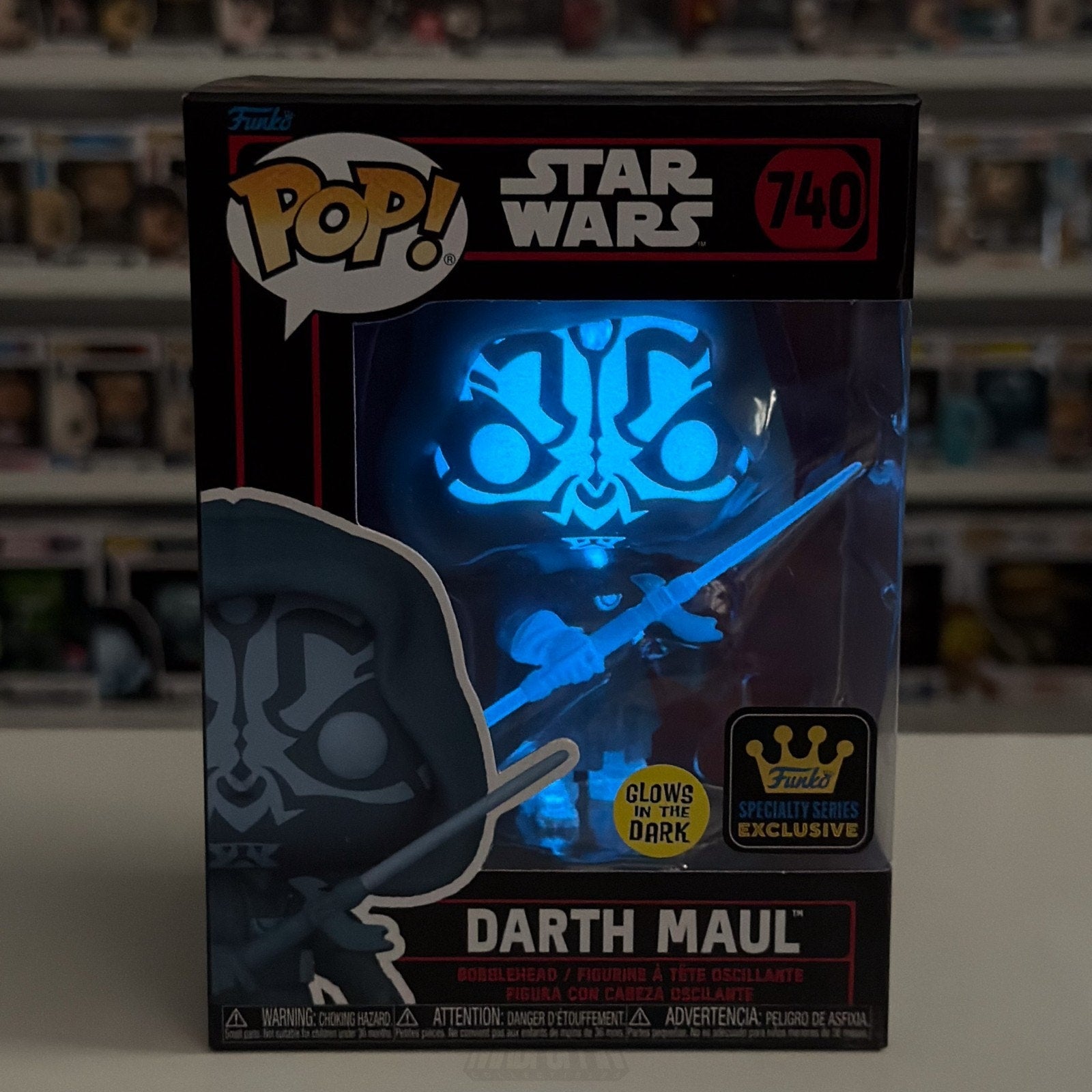 Funko Pop Star Wars Darth Maul Hologram Glow Specialty Series 740 Vinyl Figure