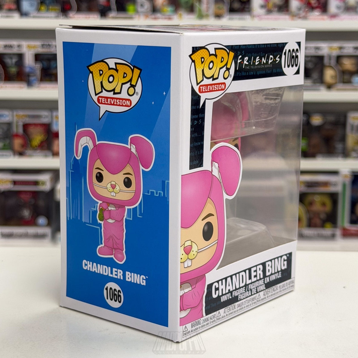Funko Pop TV Friends Chandler Bing Pink Bunny Suit 1066 Sitcom Toy Vinyl Figure