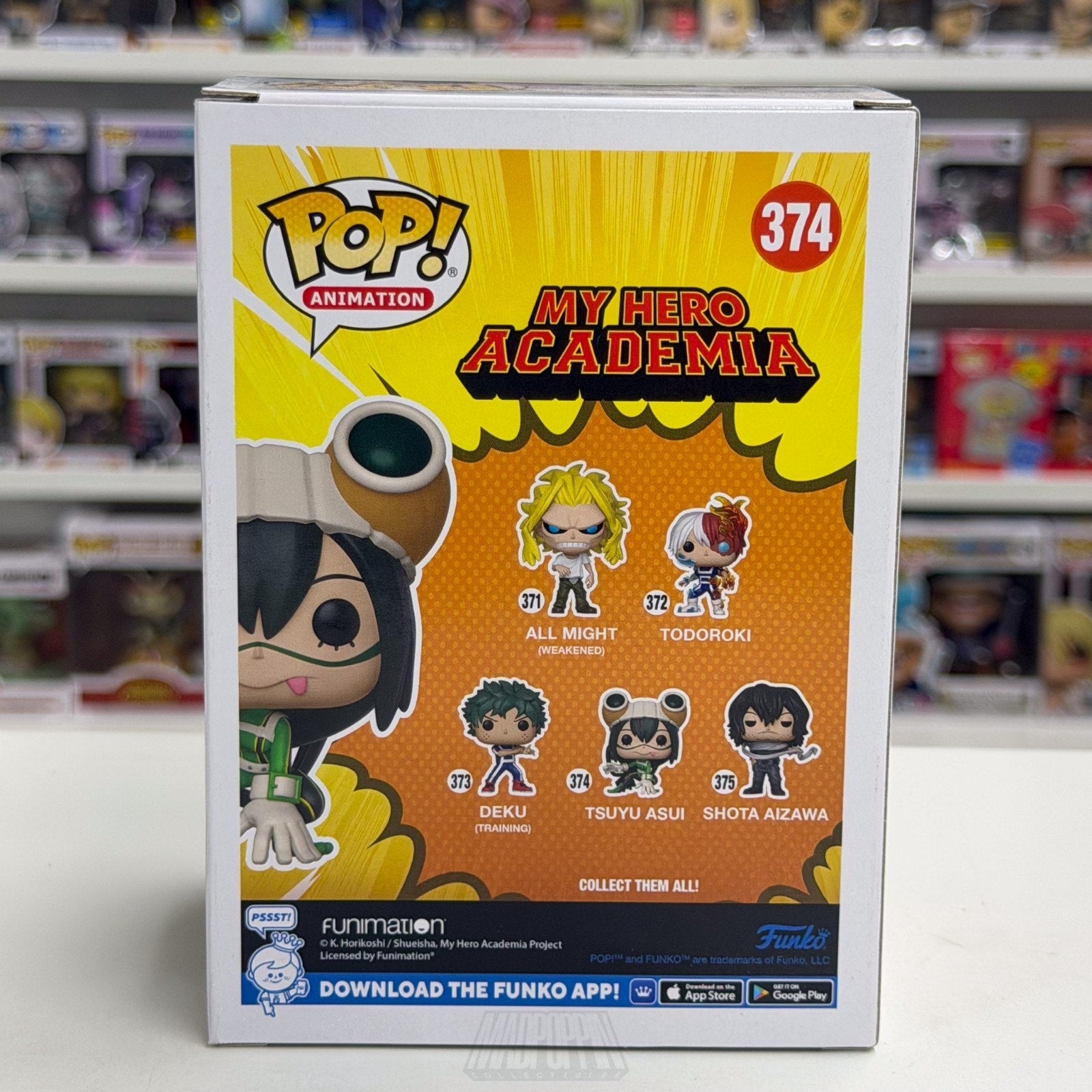 Funko Pop Anime My Hero Academia Tsuyu Asui Clear NYCC 374 Manga Vinyl Figure