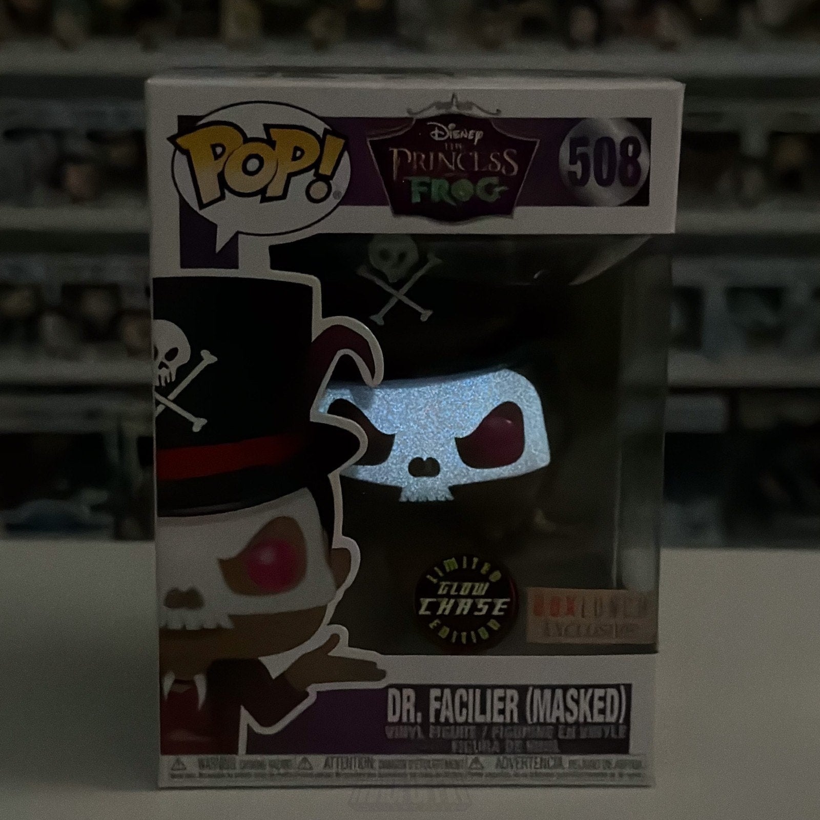 Funko Pop Disney Princess & The Frog Dr Facilier Masked BoxLunch Glow Chase 508