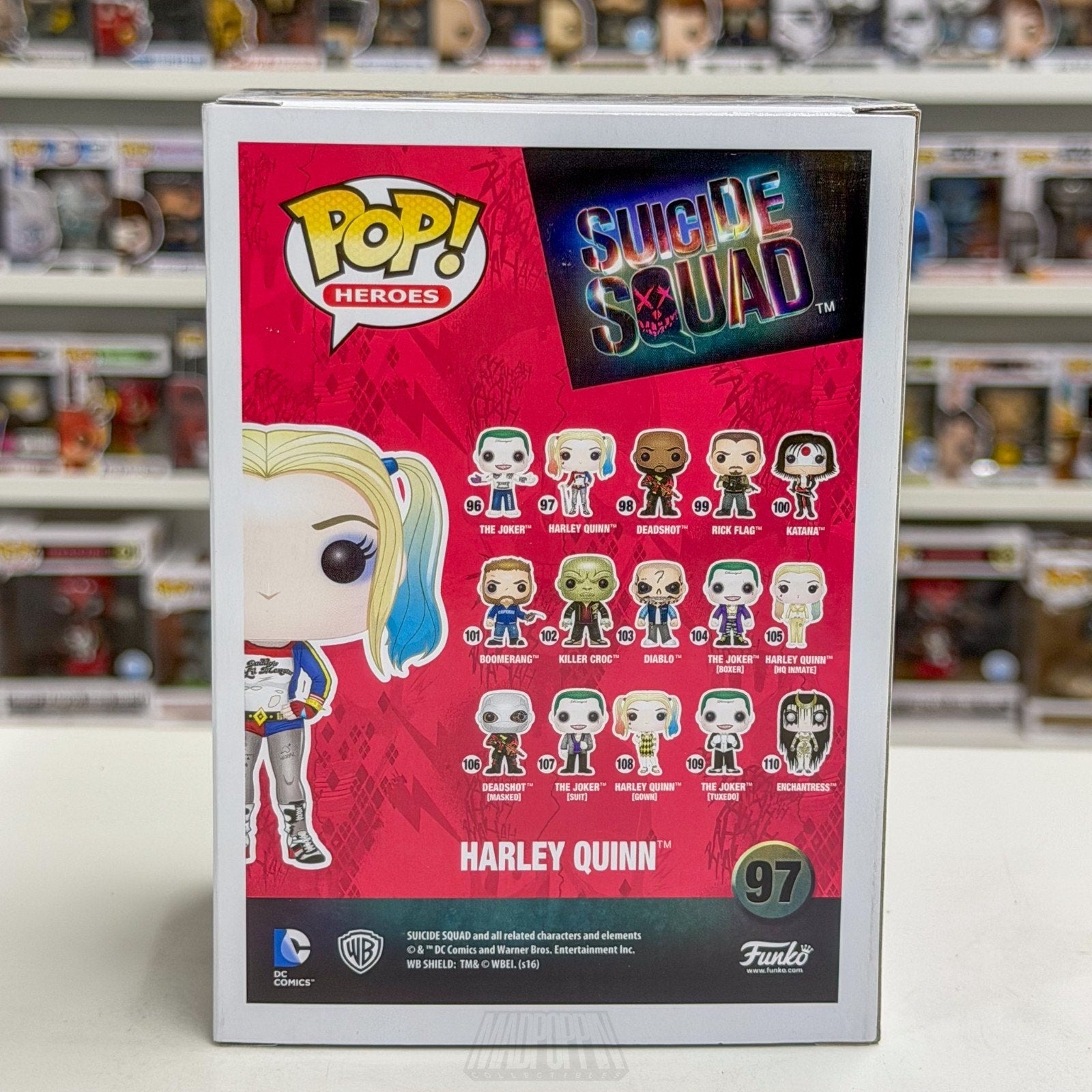 Funko Pop DC Heroes Suicide Squad Harley Quinn 97 Batman Joker Toy Vinyl Figure