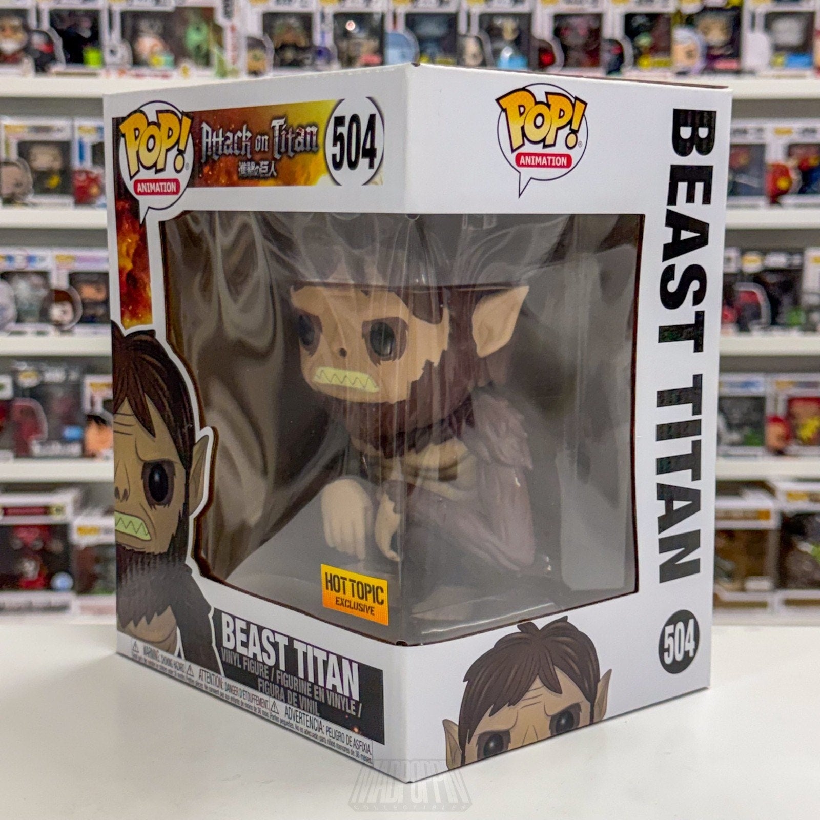 Funko Pop Anime Attack on Titan Beast Titan 6" Hot Topic 504 Manga Vinyl Figure
