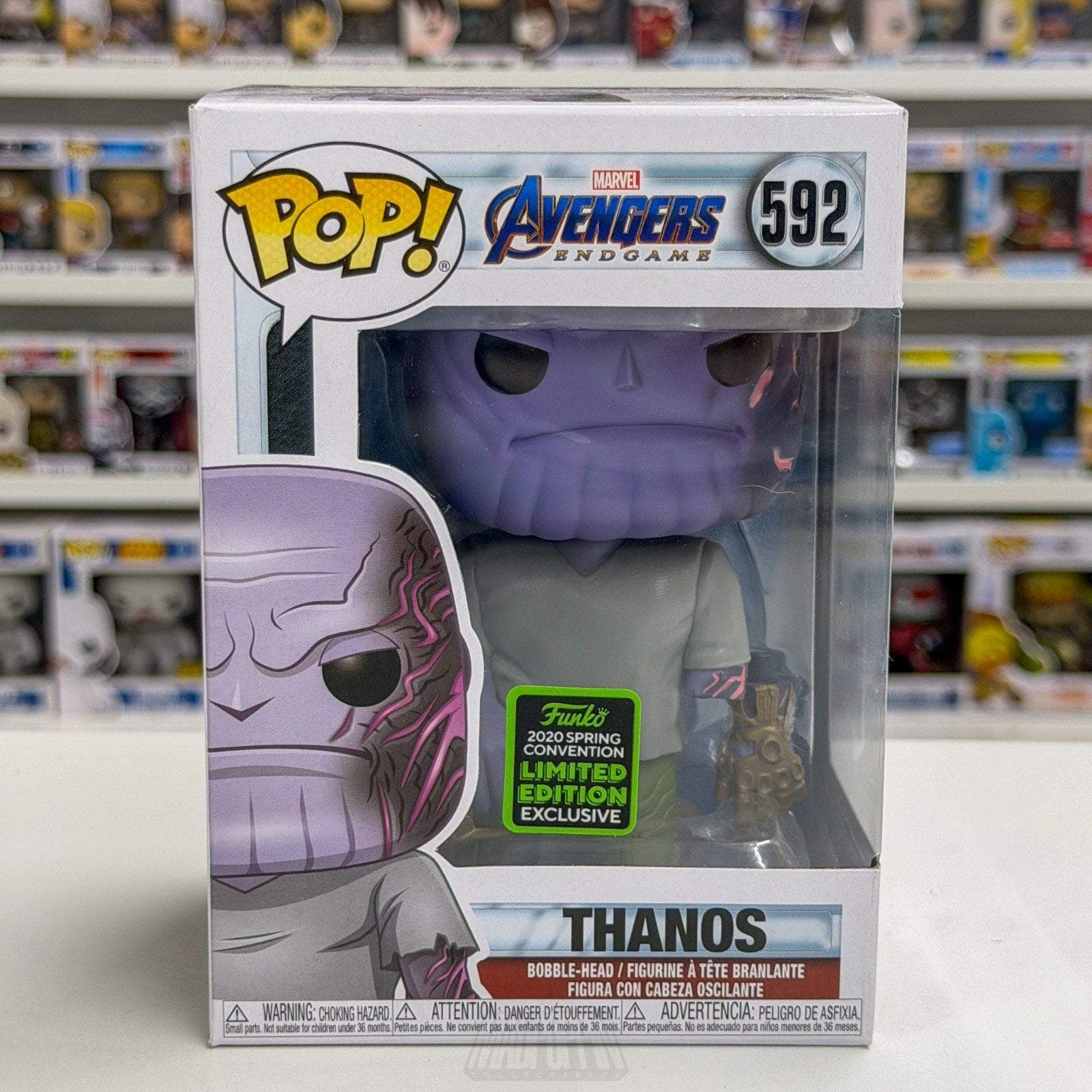 Funko Pop Marvel Avengers Endgame Thanos Detachable Arm ECCC 592 Vinyl Figure