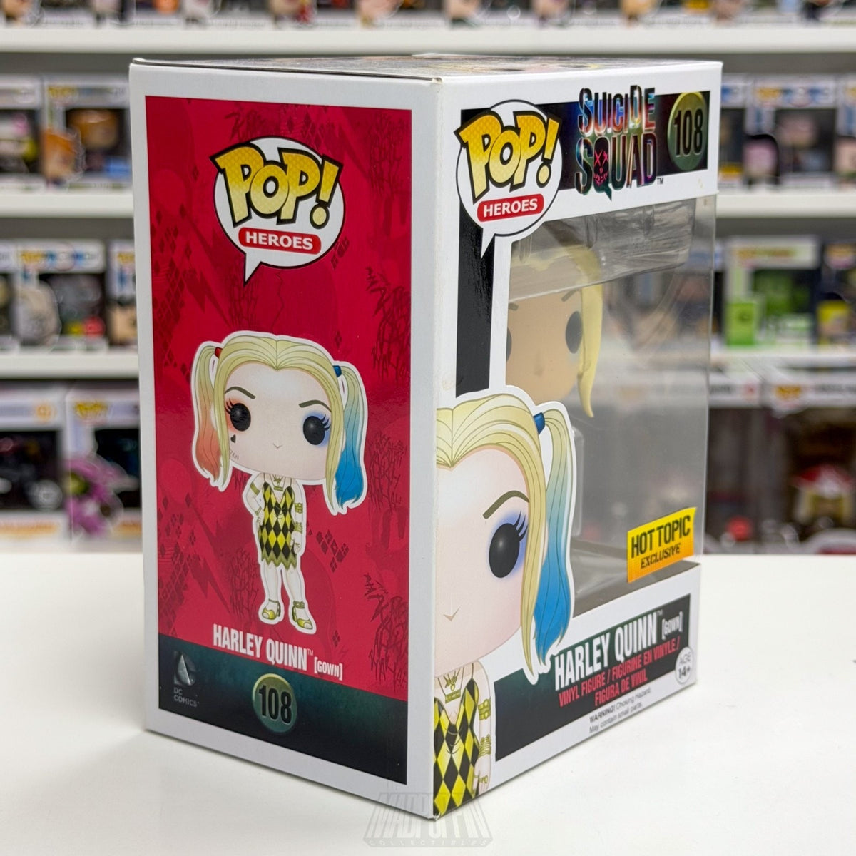 Funko Pop DC Heroes Suicide Squad Harley Quinn Gown Hot Topic 108 Vinyl Figure