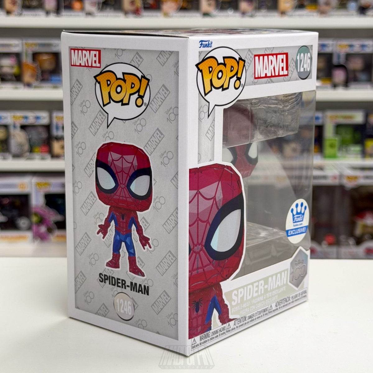 Funko Pop Marvel Disney 100 Years Spider-Man Facet Exclusive 1246 Vinyl Figure