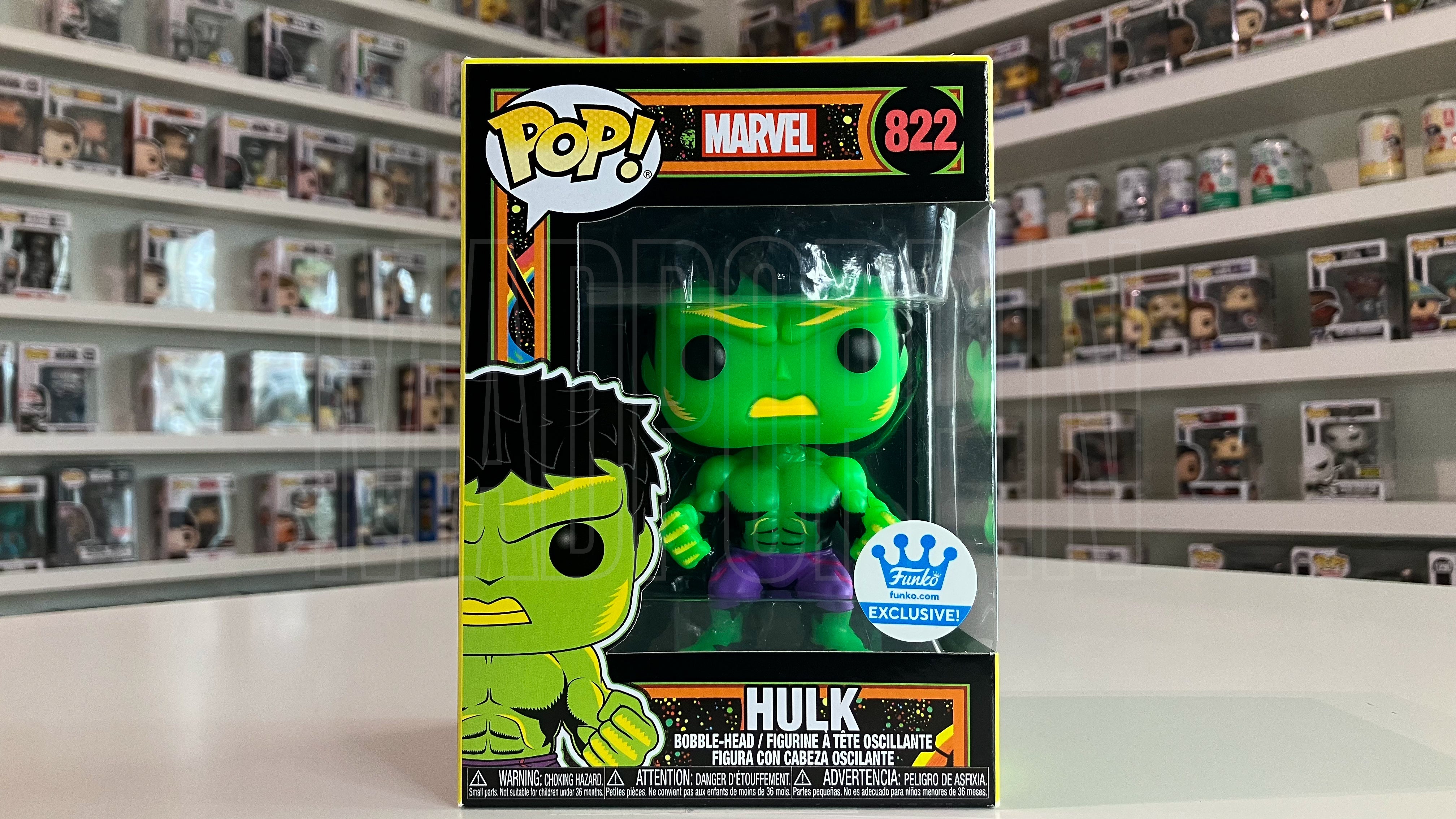 Funko Pop! Marvel Hulk Blacklight Funko-Shop.com Exclusive #822