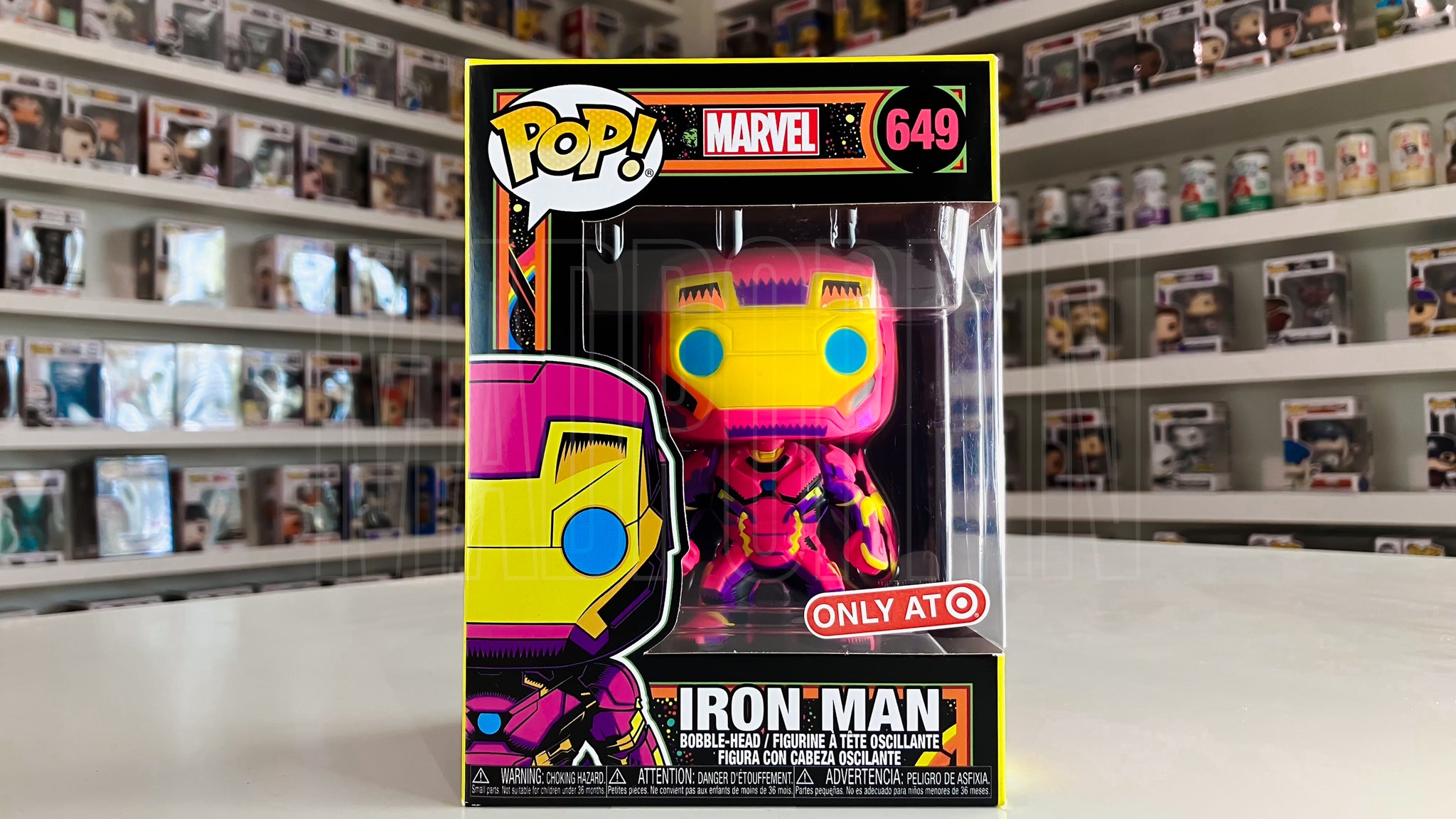 Funko Pop Marvel Iron Man Blacklight Target Exclusive 649