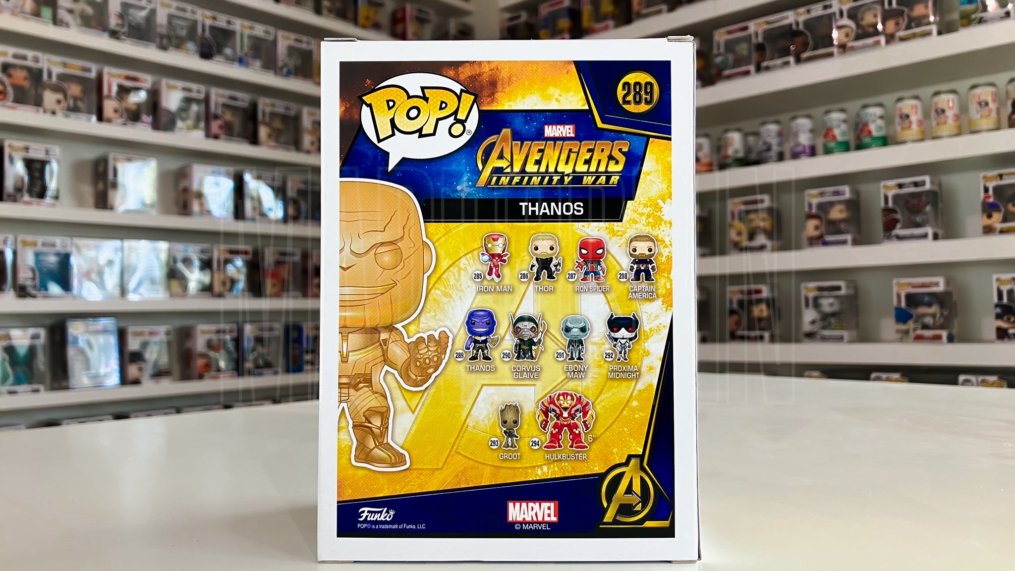 Funko Pop Marvel Avengers Infinity War Thanos Orange Chrome Walmart 289