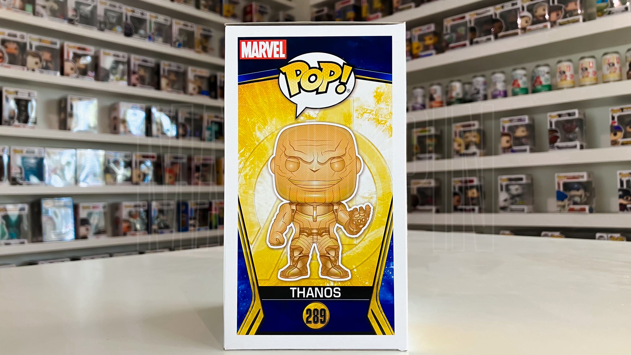 Funko Pop Marvel Avengers Infinity War Thanos Orange Chrome Walmart 289