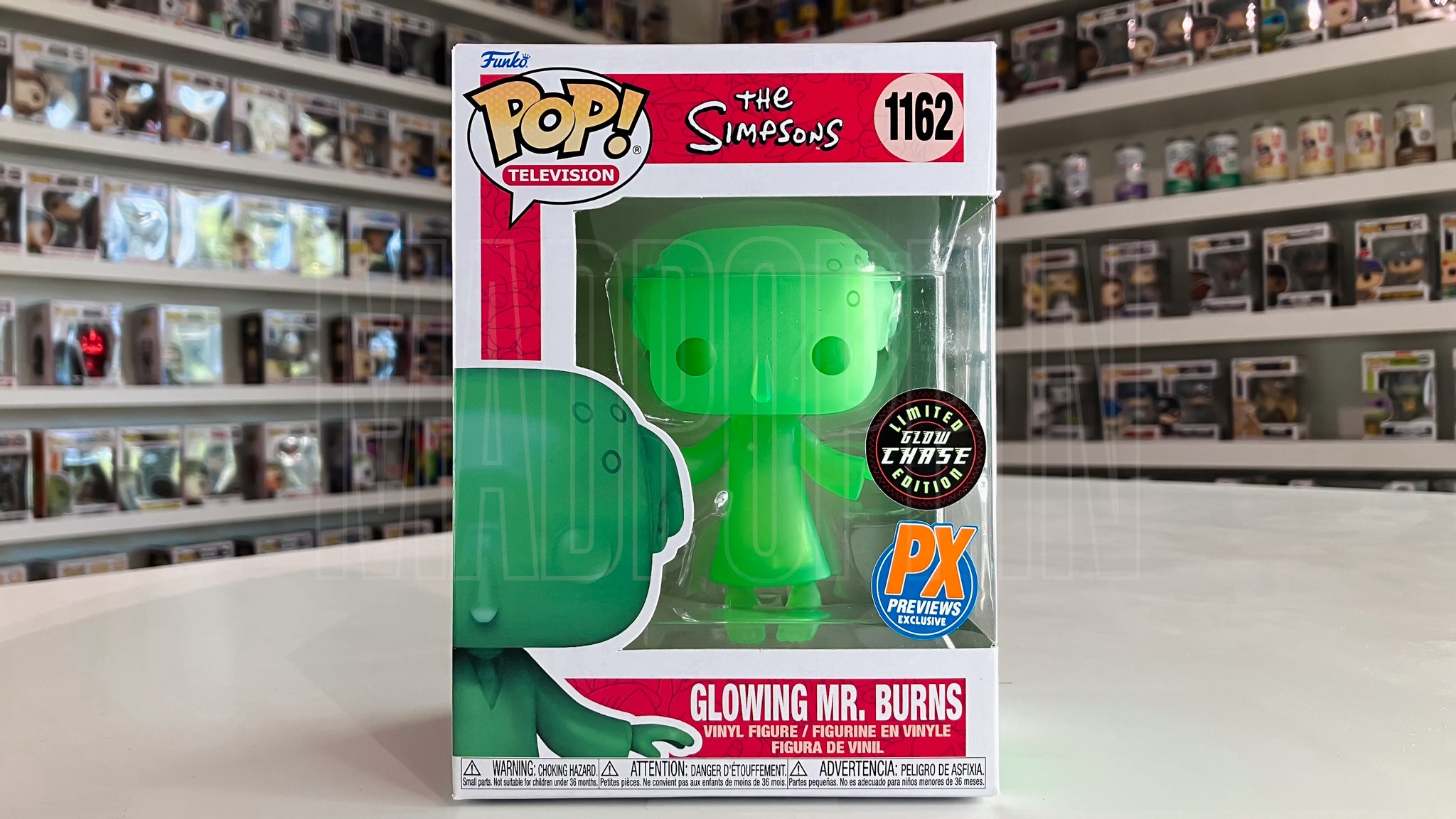 Funko Pop TV The Simpsons Radioactive Glowing Mr Burns Glow Chase PX 1162