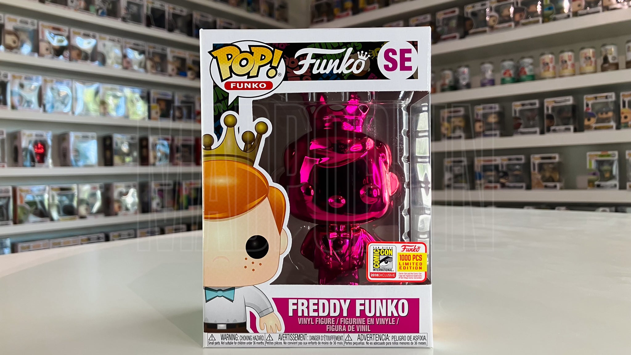 Funko Pop Fundays Freddy Funko Pink Chrome 1000 pcs San Diego Comic Con SE