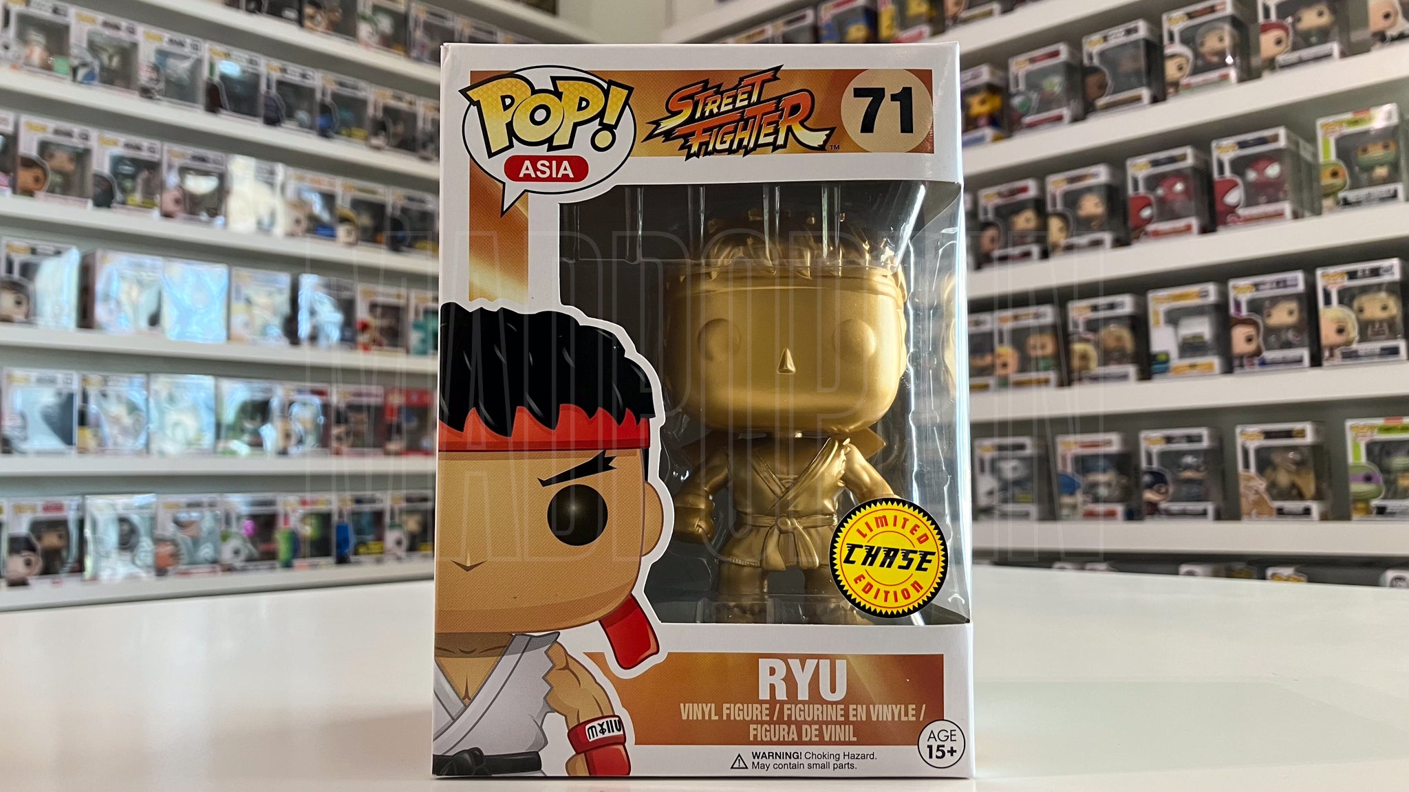 Funko Pop Asia Street Fighter Ryu Chase Gold SDCC Poplife Exclusive 71