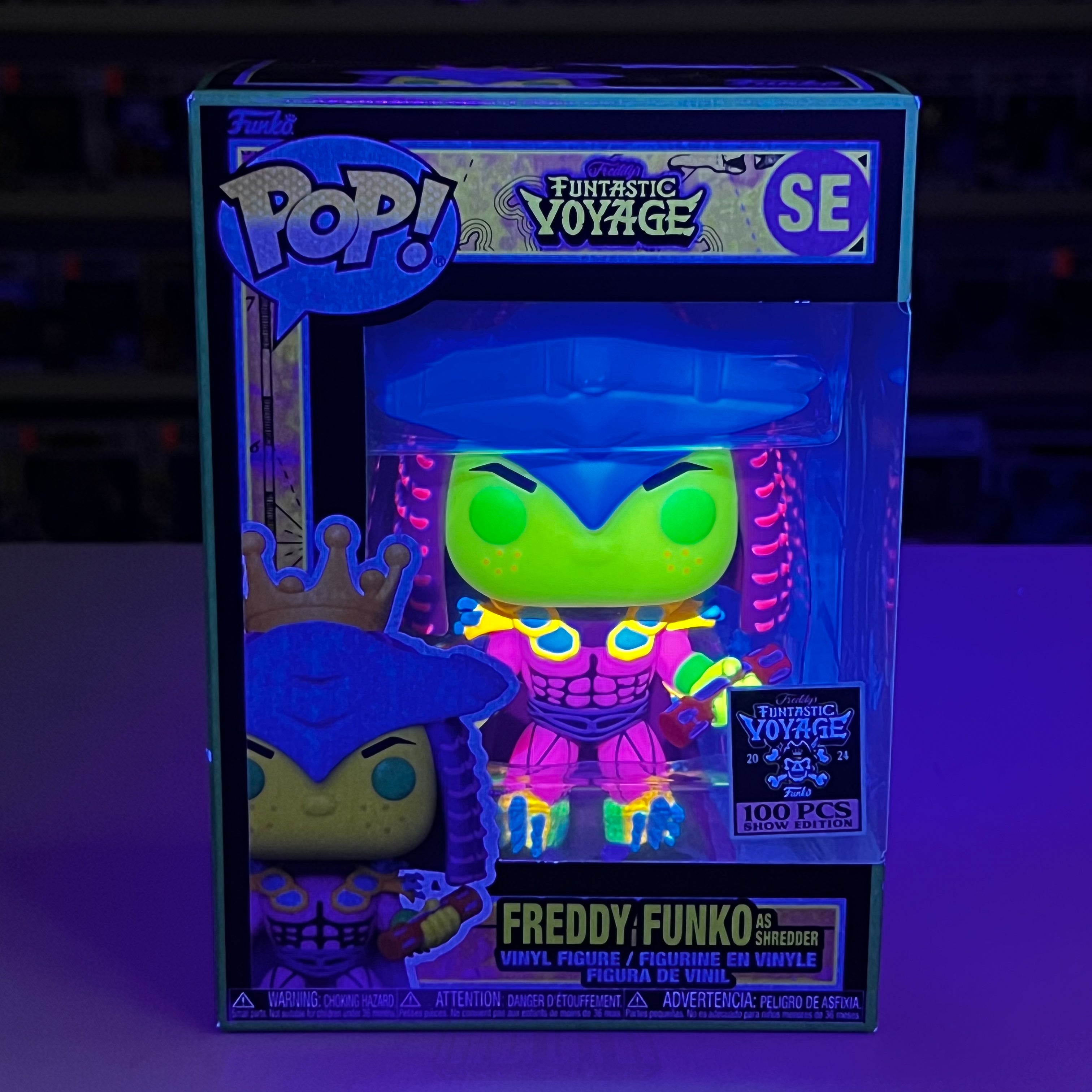 Funko Pop Fundays Funtastic Voyage Freddy as Shredder Blacklight 100 PCS TMNT