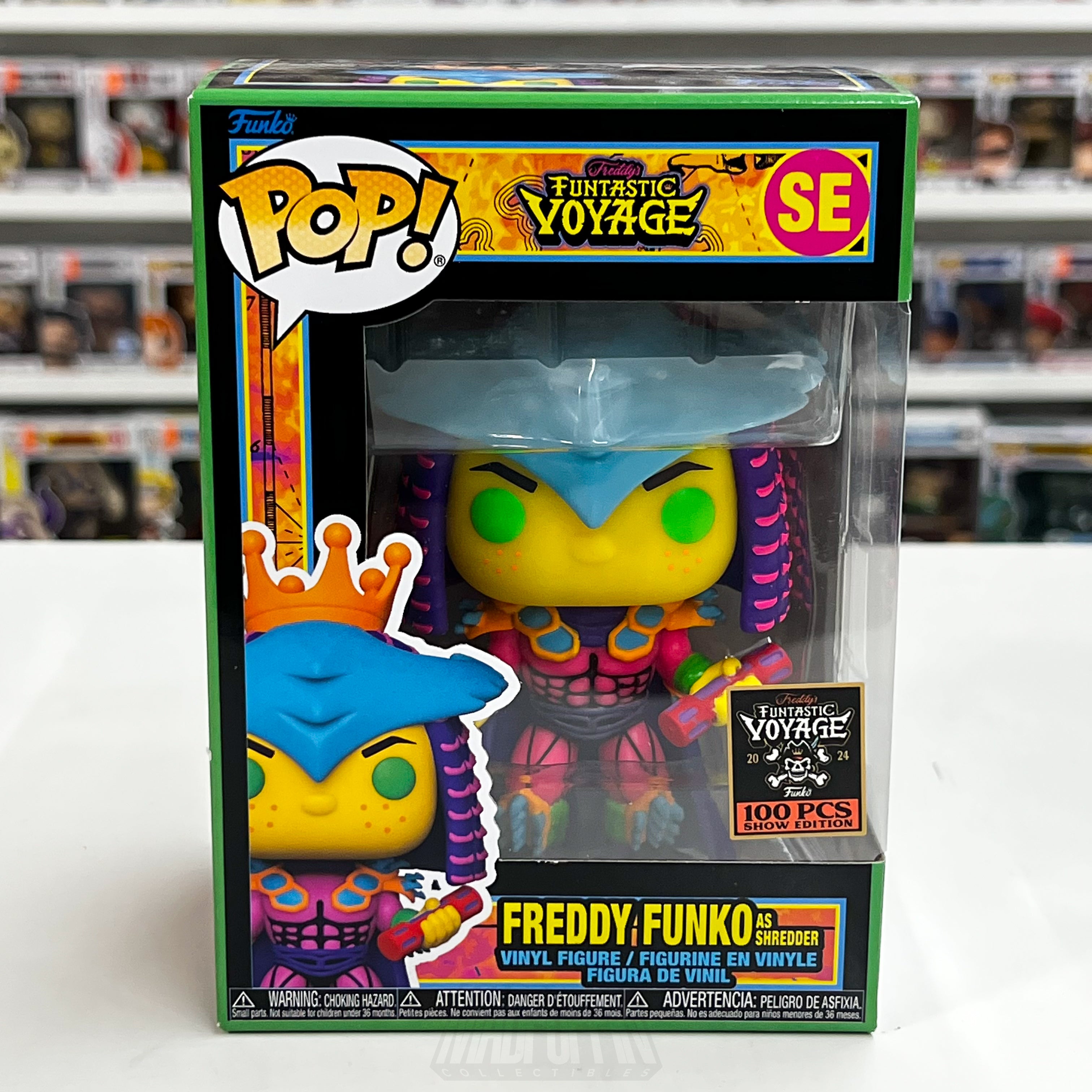 Funko Pop Fundays Funtastic Voyage Freddy as Shredder Blacklight 100 PCS TMNT