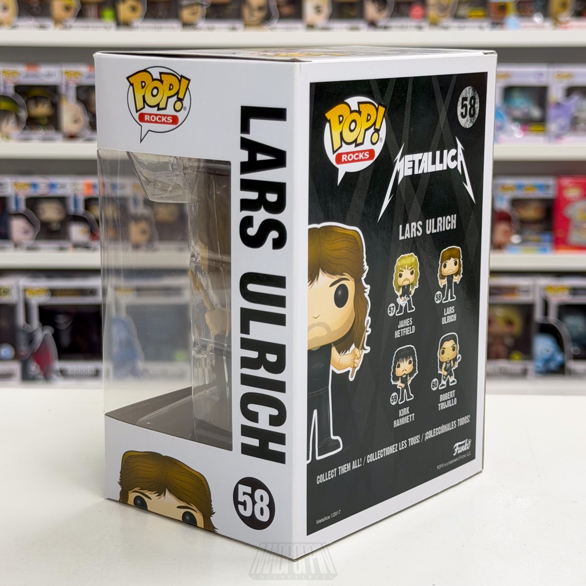 Funko Pop Rocks Metallica Lars Ulrich 58 Heavy Metal Band Music Toy Vinyl Figure