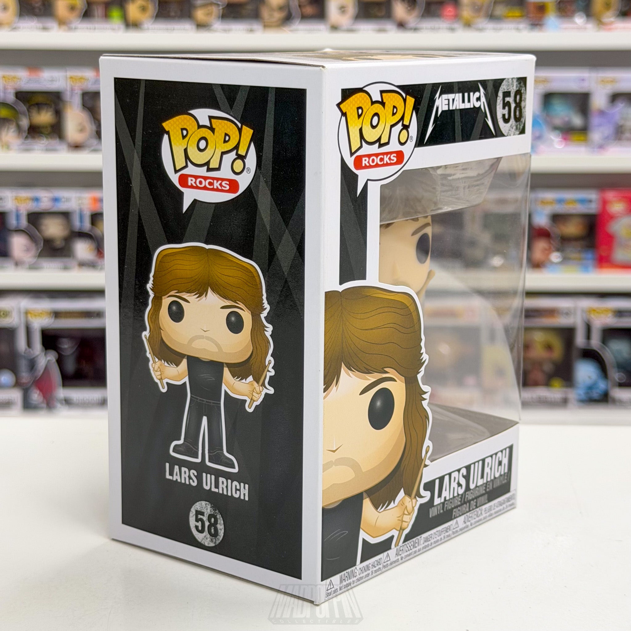 Funko Pop Rocks Metallica Lars Ulrich 58 Heavy Metal Band Music Toy Vinyl Figure