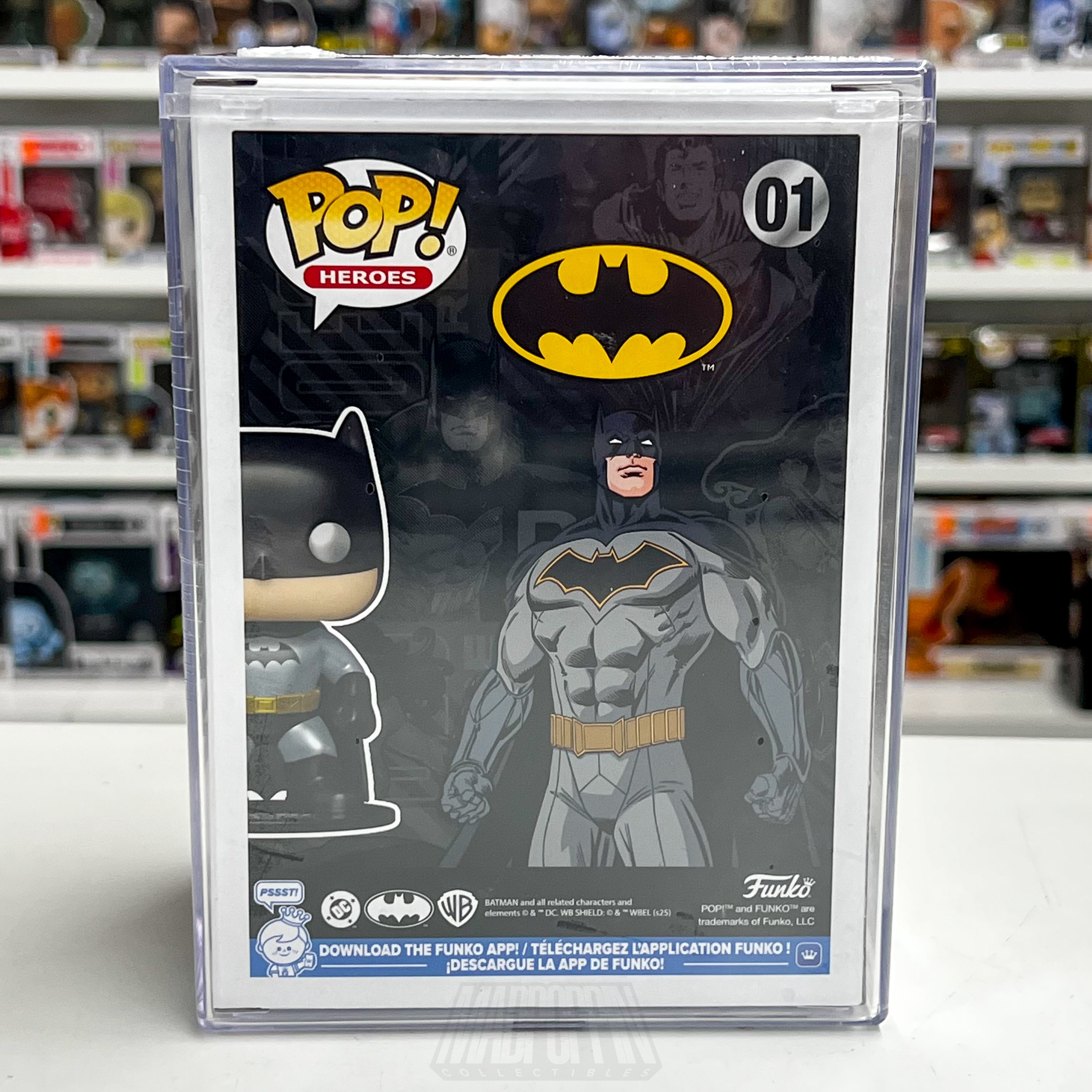 Funko Pop DC Heroes Batman Metallic 01 Mystery Blind Box Shared Sticker 2000 PCS
