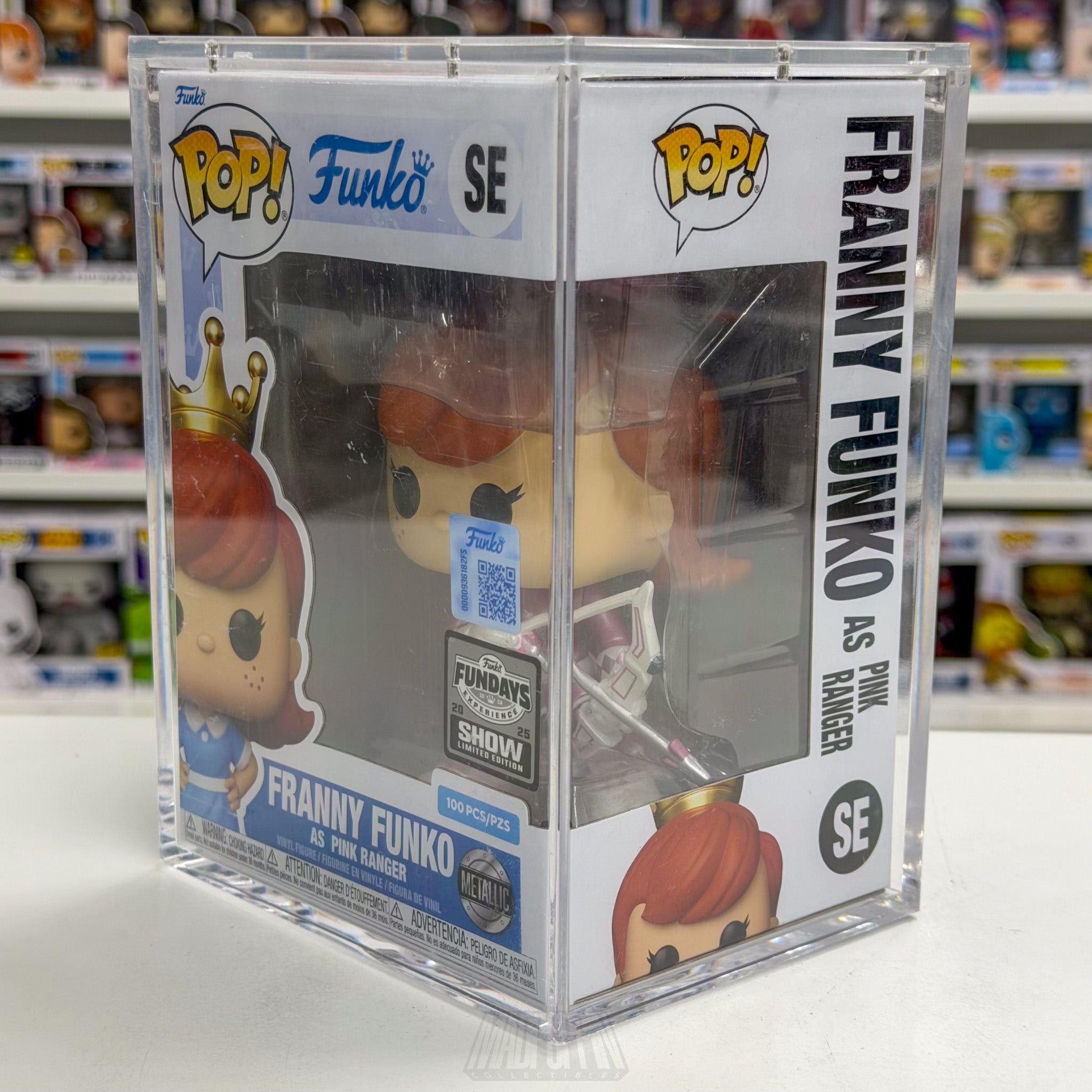 Funko Pop Fundays Franny Mighty Morphin Pink Ranger Metallic Show 100 PCS MMPR