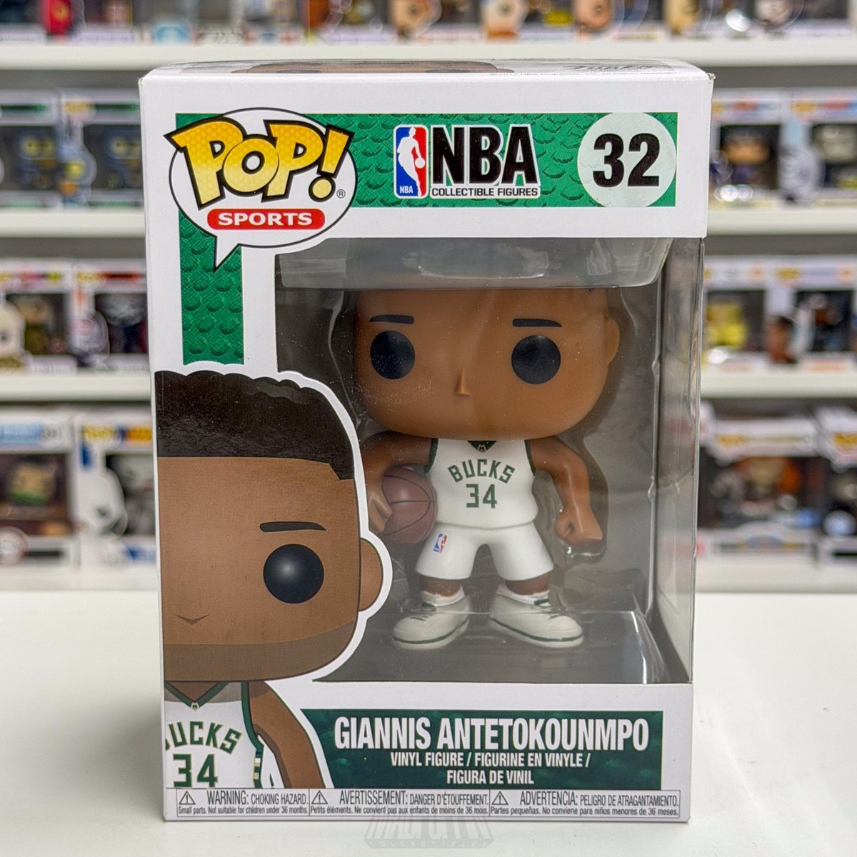 Funko Pop NBA Basketball Milwaukee Bucks Giannis Antetokounmpo 32 Vinyl Figure