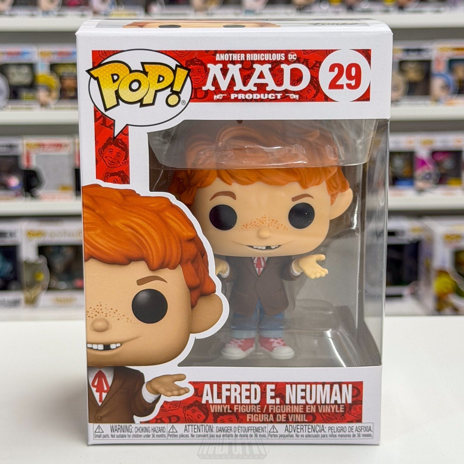 Funko Pop Mad Magazine Alfred E. Neuman 29 Cartoon Mascot Humor Toy Vinyl Figure