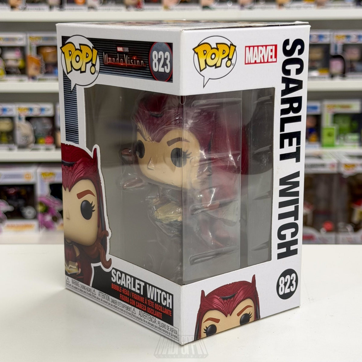 Funko Pop Marvel WandaVision Scarlet Witch Darkhold Levitating 823 Vinyl Figure