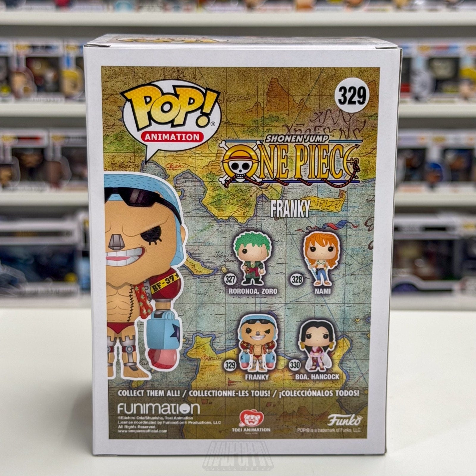 Funko Pop Anime One Piece Franky Silver Nose 329 Japanese Manga Toy Vi