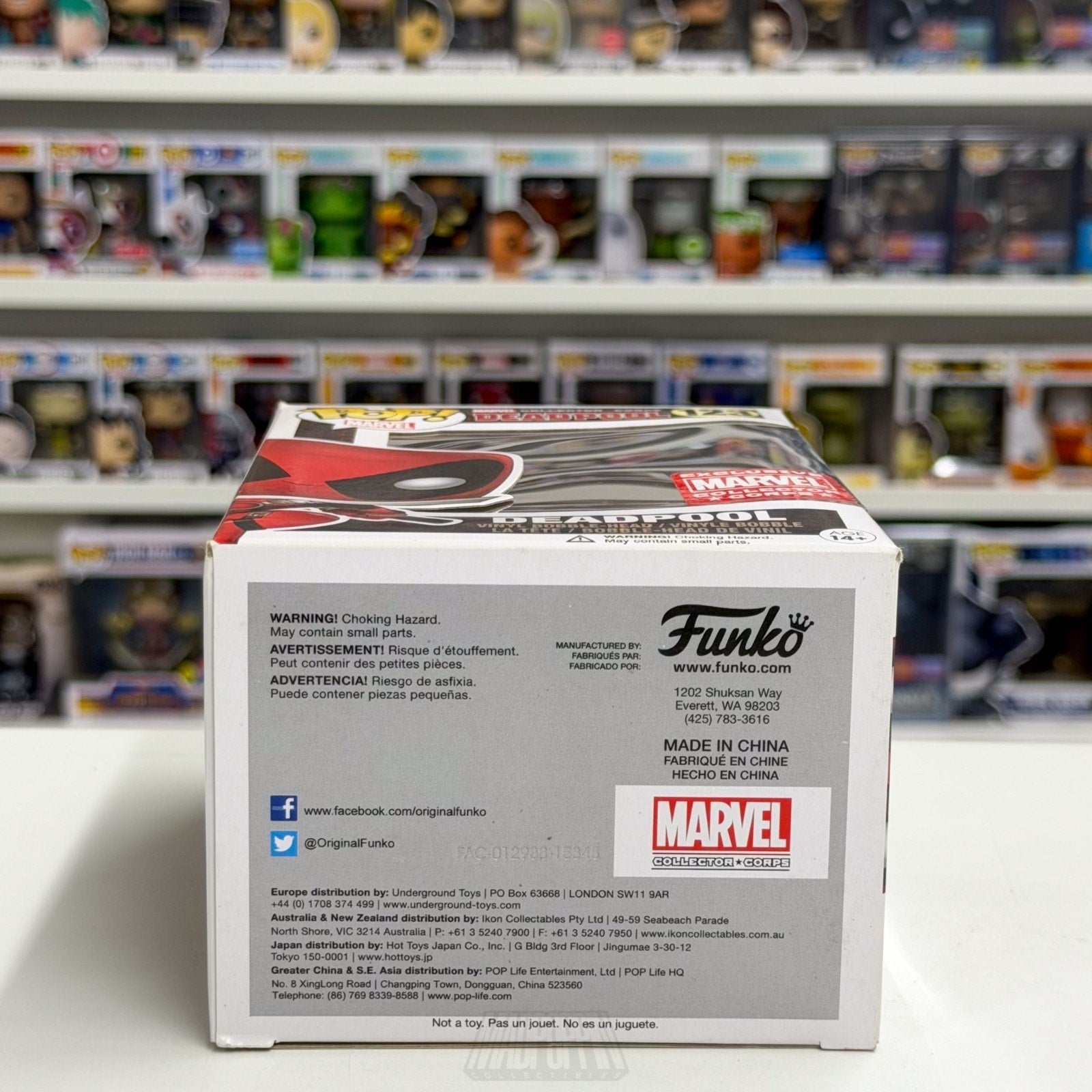 Funko Pop Marvel Collector Corps Deadpool Leaping w/Sword 123 Toy Vinyl Figure