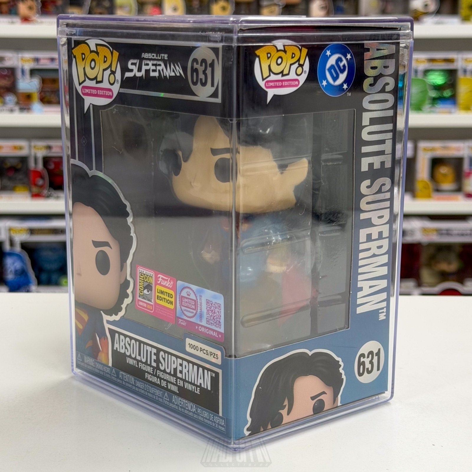 Funko Pop DC Super Heroes Absolute Superman 631 LE 1000 SDCC 2026 CON STICKER