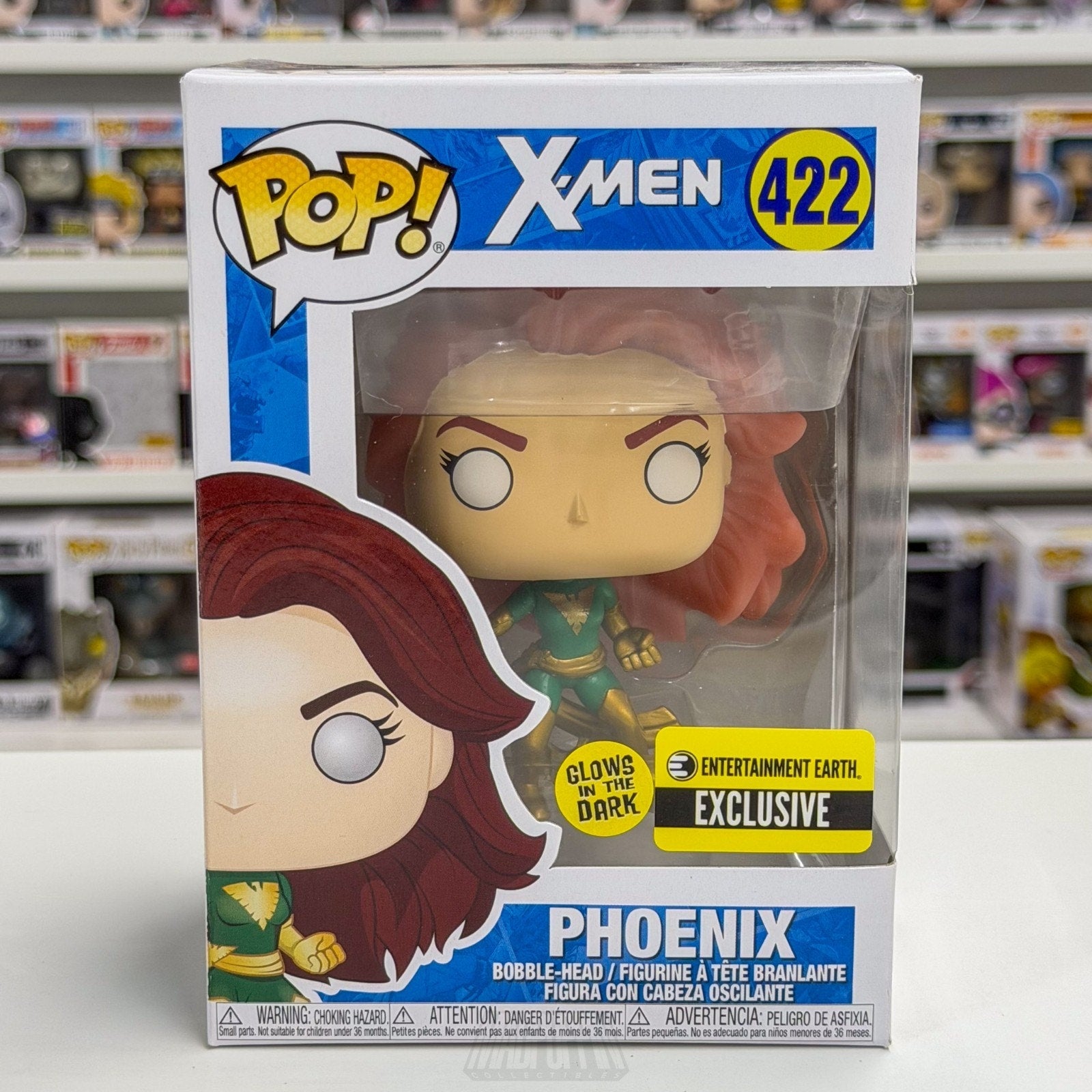 Funko Pop Marvel X-Men Phoenix Glow Entertainment Earth 422 Jean Grey Toy Figure